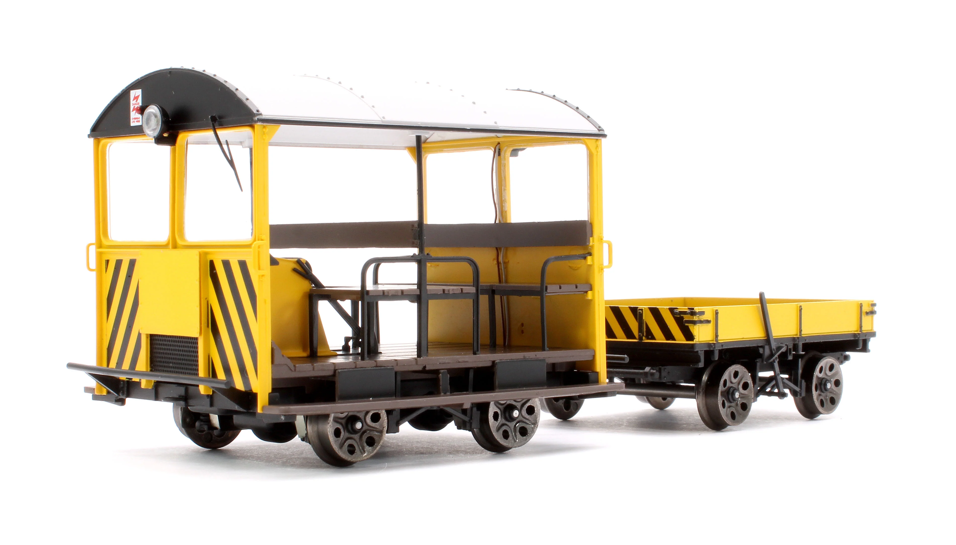 E1019U Wickham Trolley & Trailer, Engineers Yellow Unnumbered