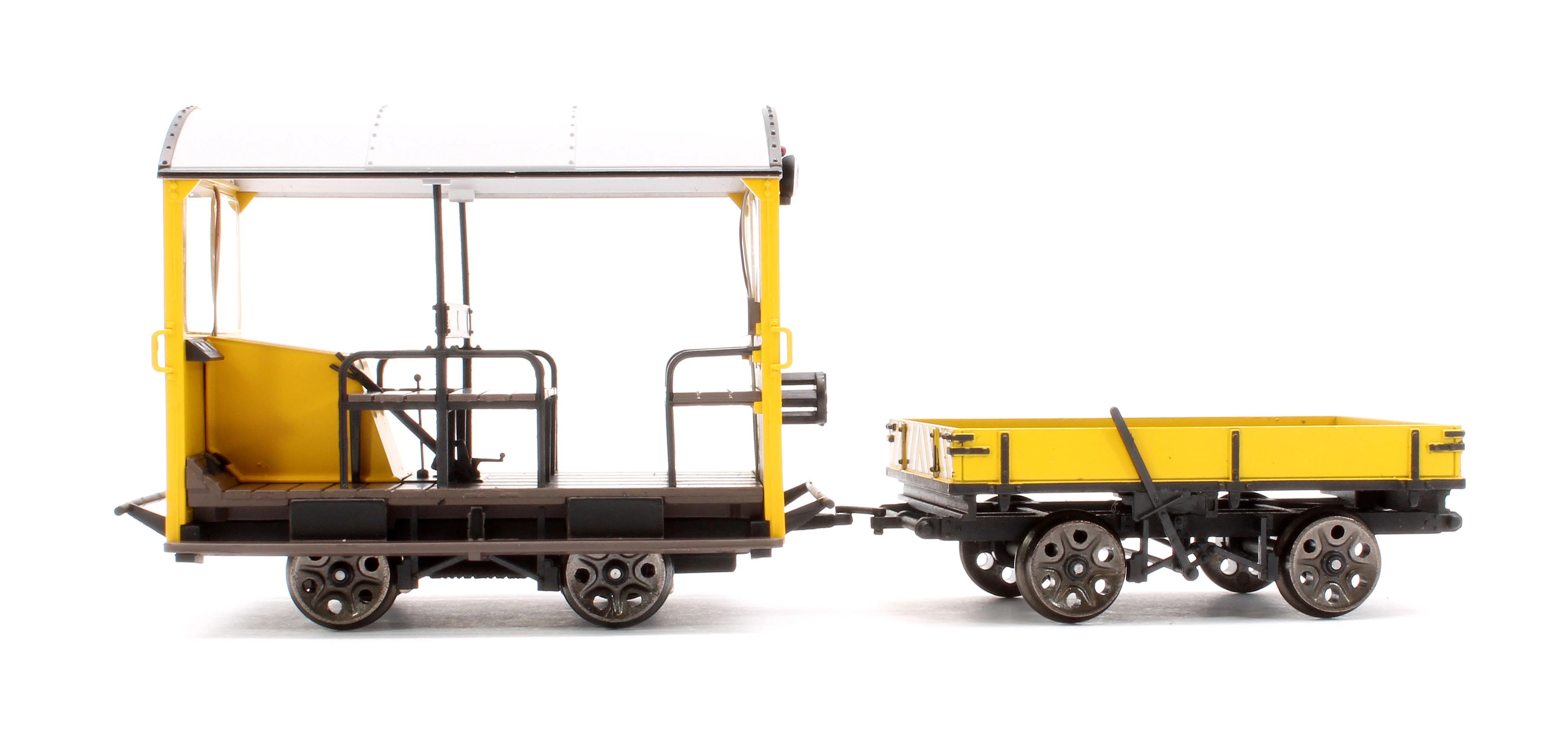 E1019U Wickham Trolley & Trailer, Engineers Yellow Unnumbered - Image 2