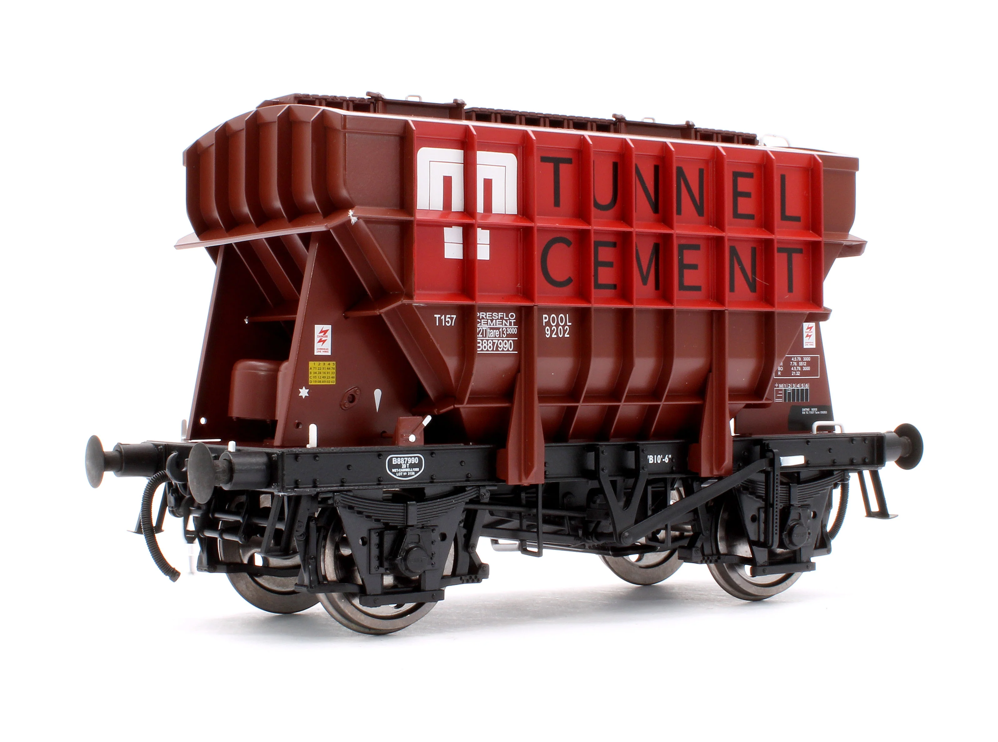 E3002B Presflo Wagon 'Tunnel Cement' Bauxite B887990 (Pre-TOPS) - Image 3
