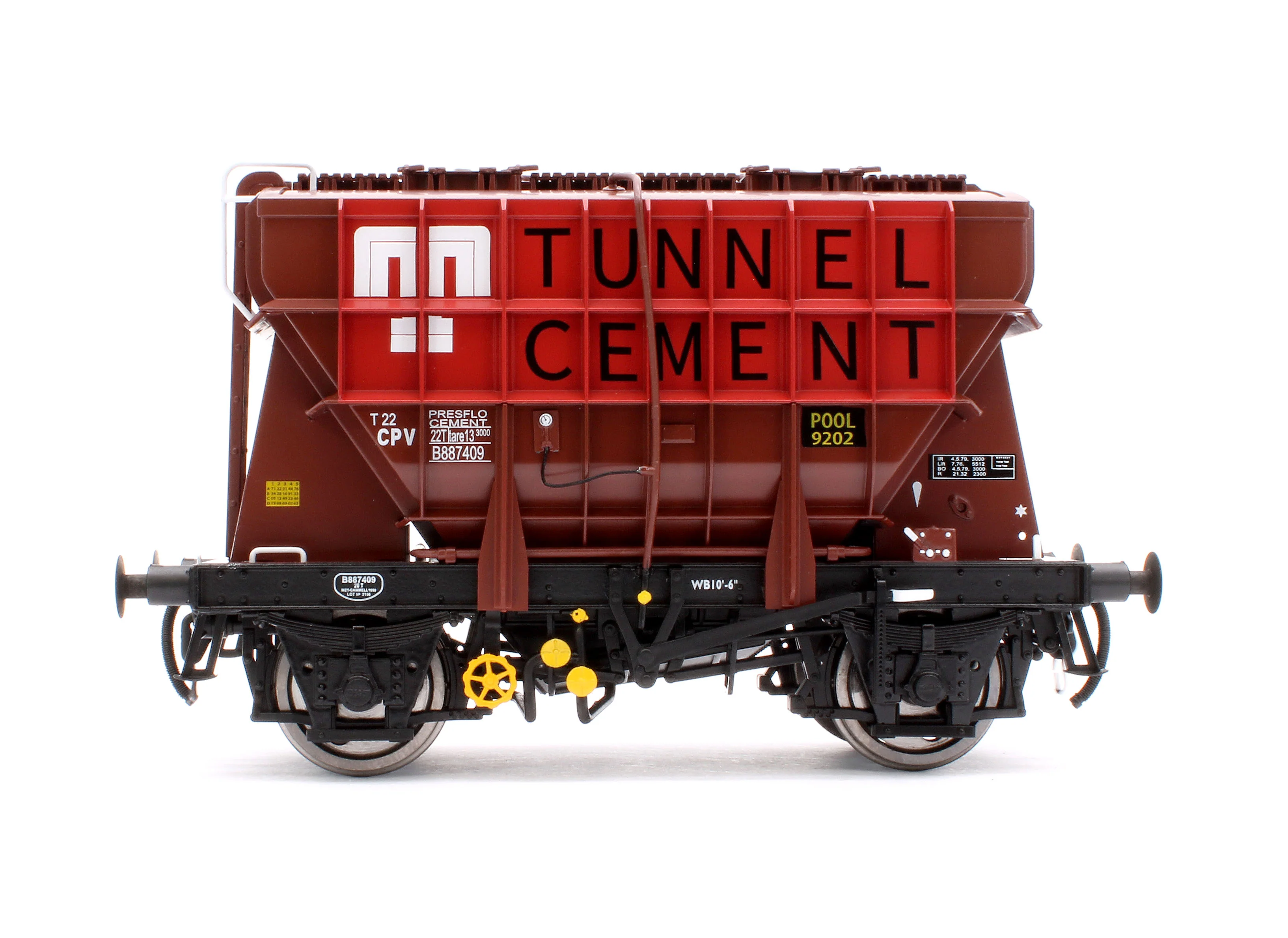 E3002C Presflo Wagon 'Tunnel Cement' Bauxite B888409 (Pre-TOPS) - Image 2