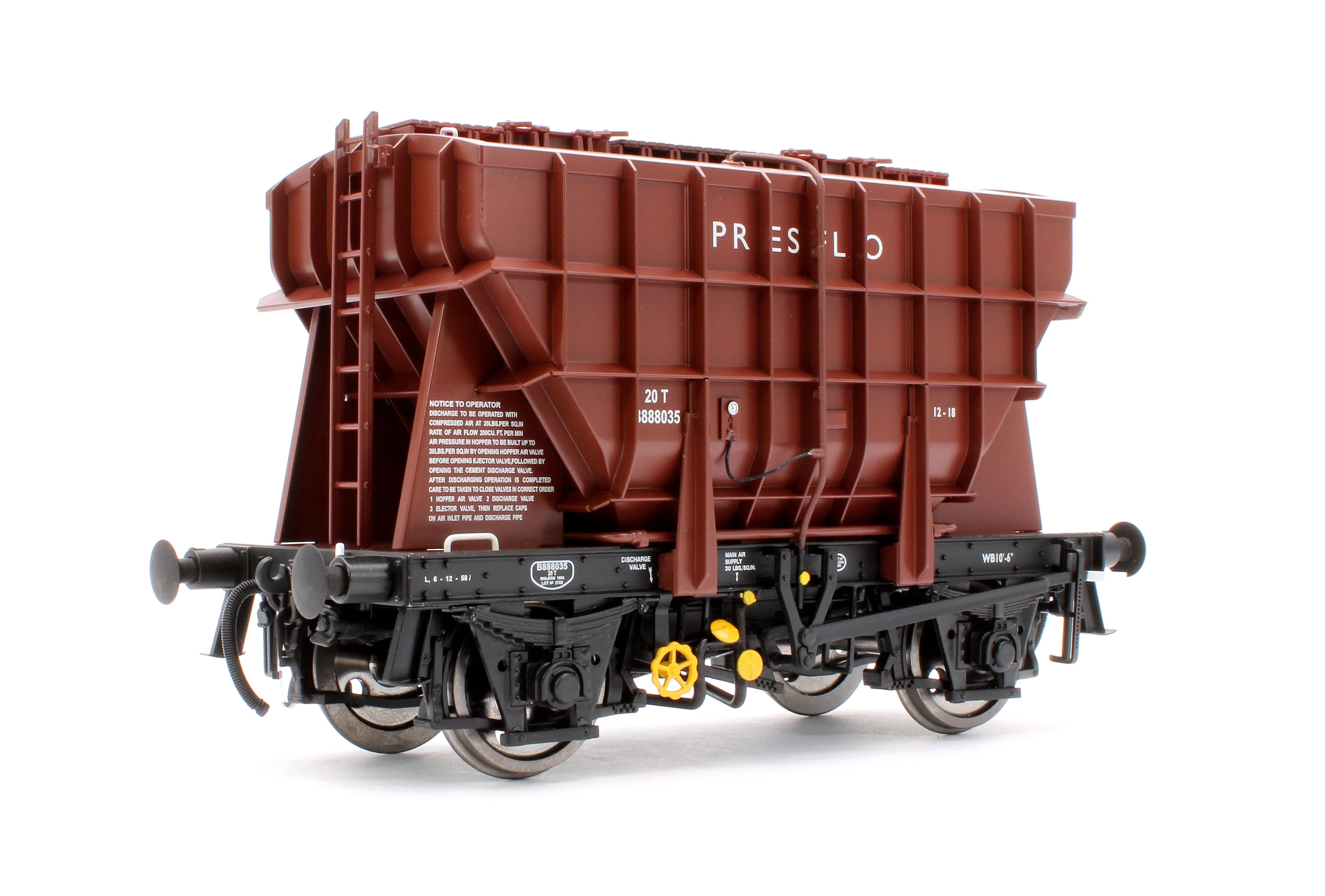 E3007C Presflo Wagon 'Presflo' Bauxite B888035 (Pre-TOPS)
