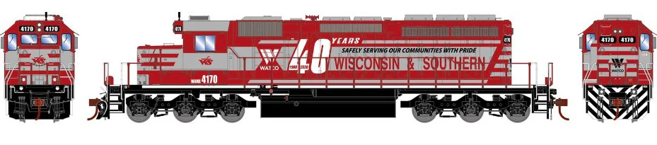 ATH-1267 EMD SD40-2 With DCC & Sound, WAMX #4170 Diesel Locomotive