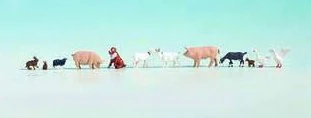 GM3910155 TT:120 Gauge Farm Animals (10) Figure Set