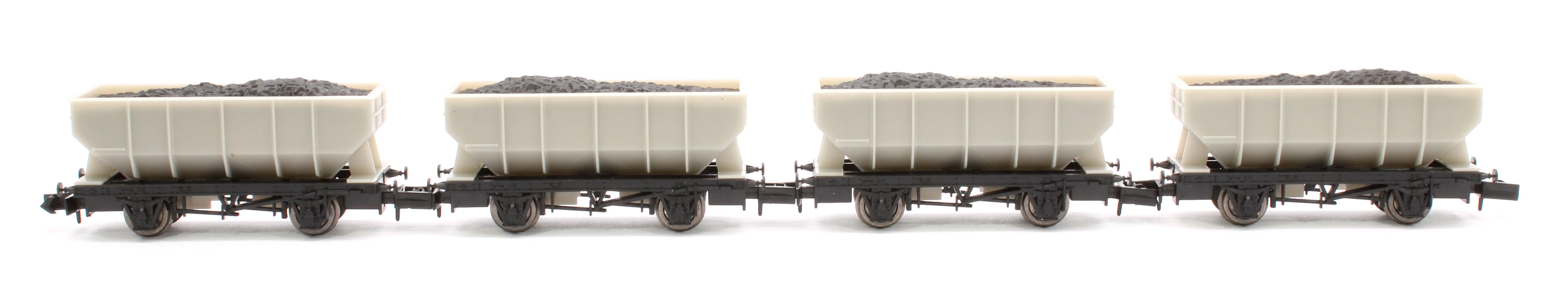 GM2410201 21t Hopper Plain Grey Wagon Set (4) - Image 2