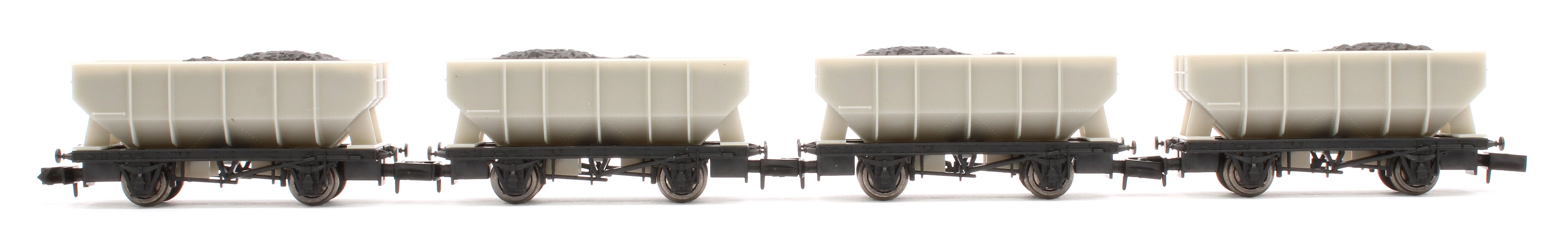 GM2410201 21t Hopper Plain Grey Wagon Set (4) - Image 3