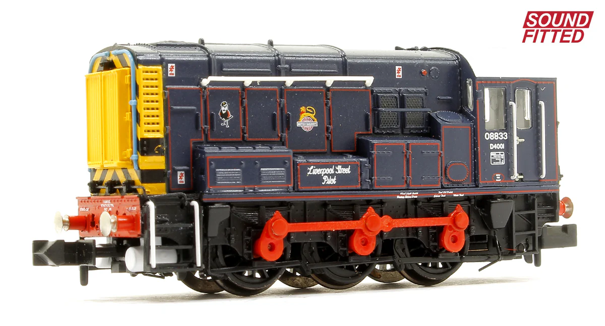 371-015ESF Class 08 08833 'Liverpool Street Pilot' BR/GER Lined Blue (Early Emblem) Diesel Shunter DCC Sound