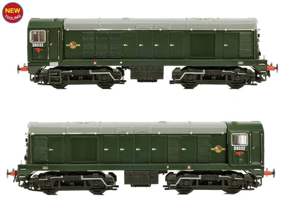 371-030A Class 20/0 Disc Headcode & Tablet Catcher D8032 BR Green (Late Crest) Diesel Locomotive - Image 4