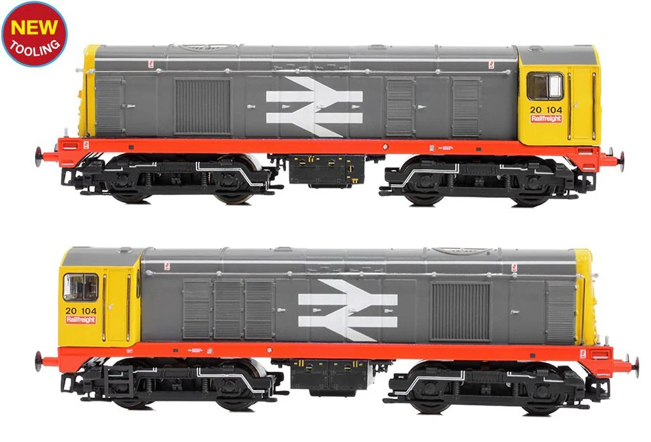 371-039A Class 20/0 Disc Headcode 20104 BR Railfreight (Red Stripe) Diesel Locomotive - Image 4