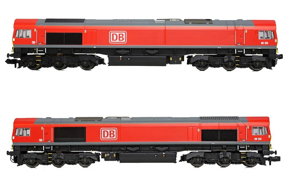371-383B Class 66/0 66124 DB Cargo Red Diesel Locomotive - Image 5