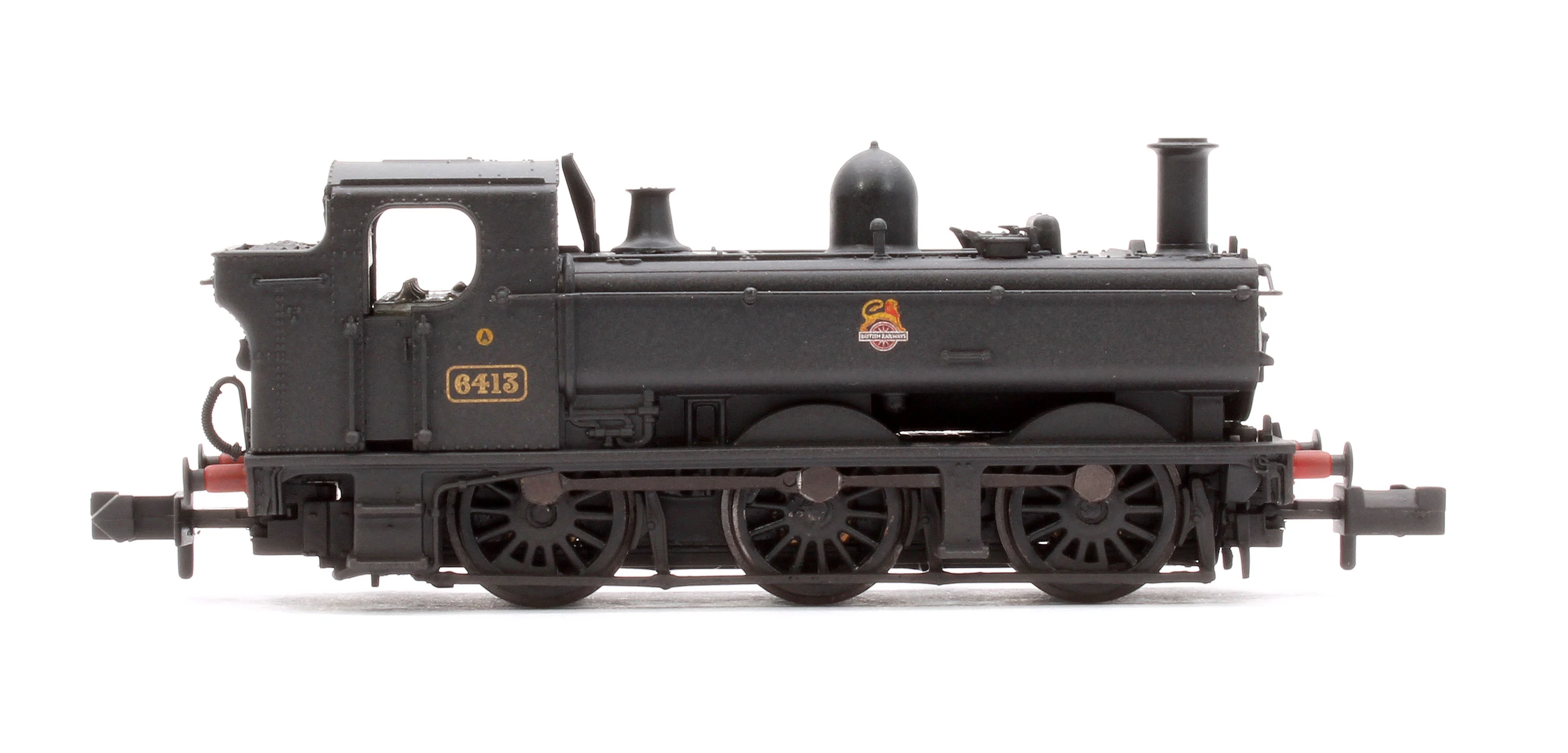 371-986C GWR 64XX Pannier Tank 6413 BR Black (Early Emblem) Steam Locomotive - Weathered - Image 6