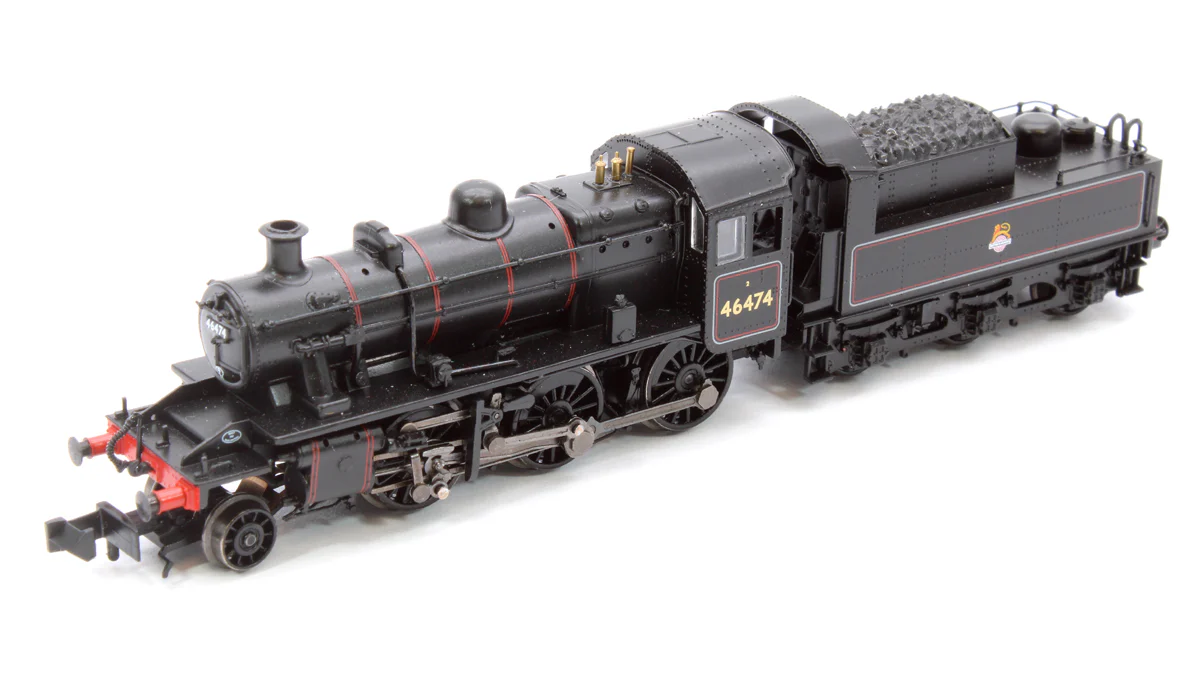 372-626B LMS Ivatt 2MT 46474 BR Lined Black (Early Emblem) - Image 8