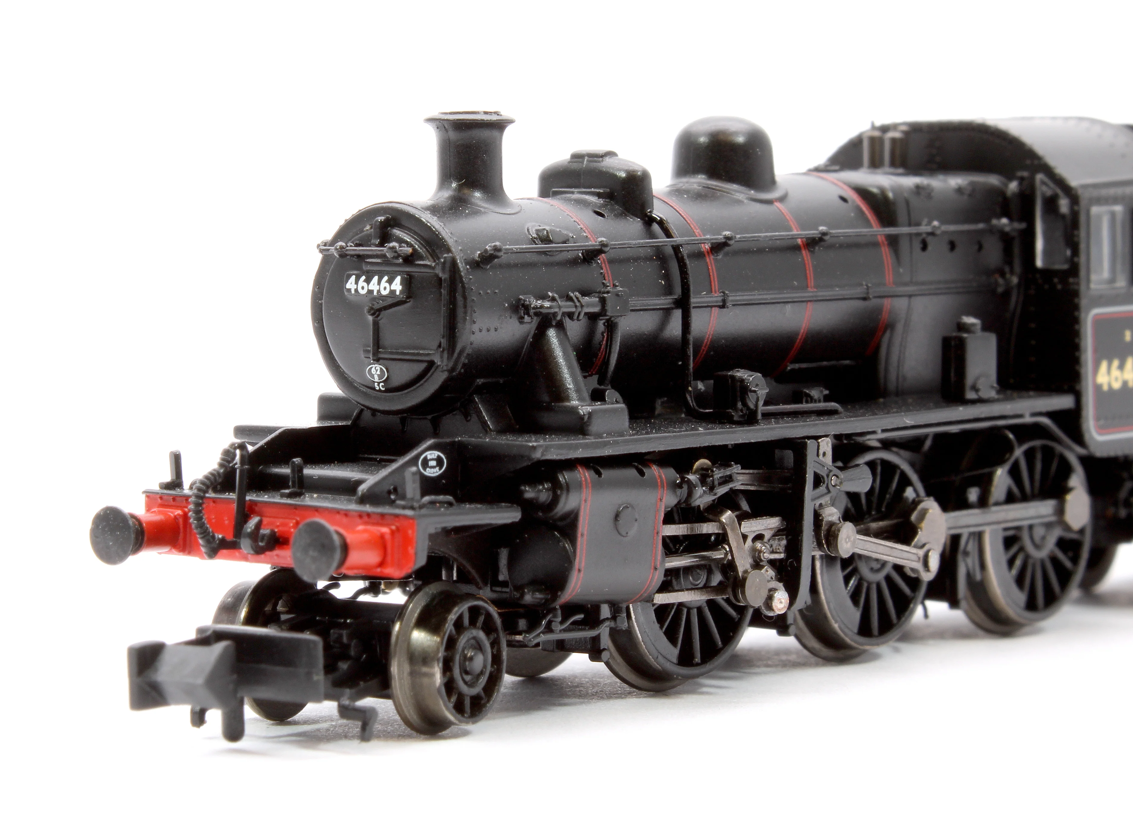 372-628B LMS Ivatt 2MT 46464 BR Lined Black (Late Crest) Steam Locomotive - Image 6