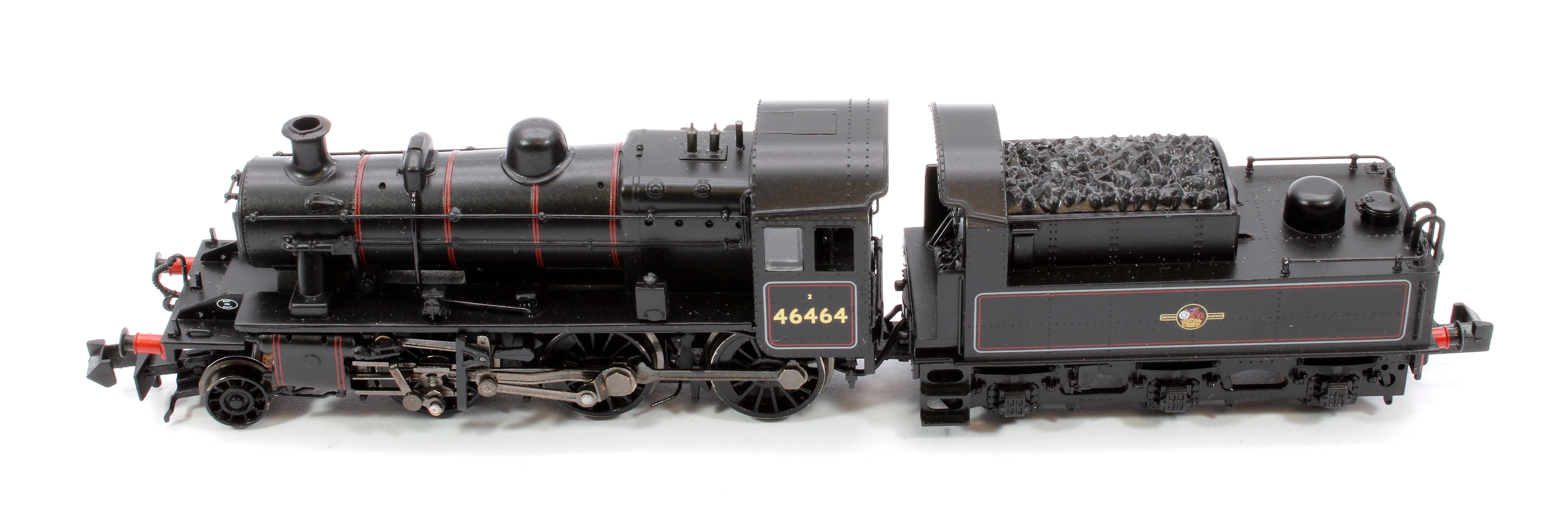 372-628B LMS Ivatt 2MT 46464 BR Lined Black (Late Crest) Steam Locomotive - Image 9
