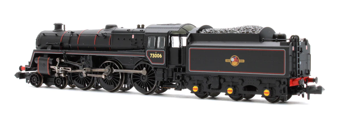372-729ASF BR Standard 5MT with BR1 Tender 73006 BR Lined Black (Late Crest) DCC Sound - Image 2