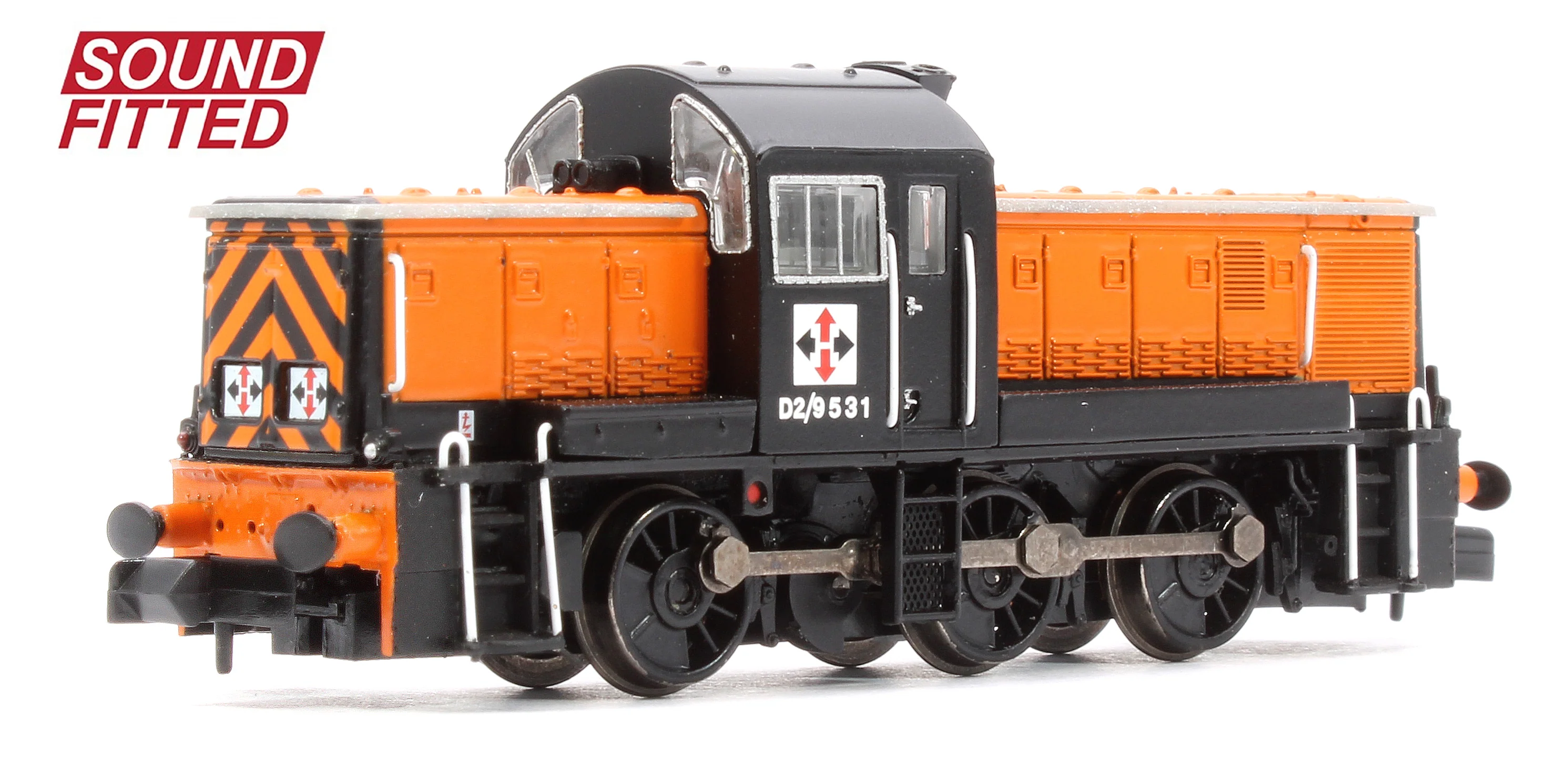 372-954SF Class 14 D2/9531 NCB British Oak Orange & Black Diesel Locomotive - DCC Sound - Image 3