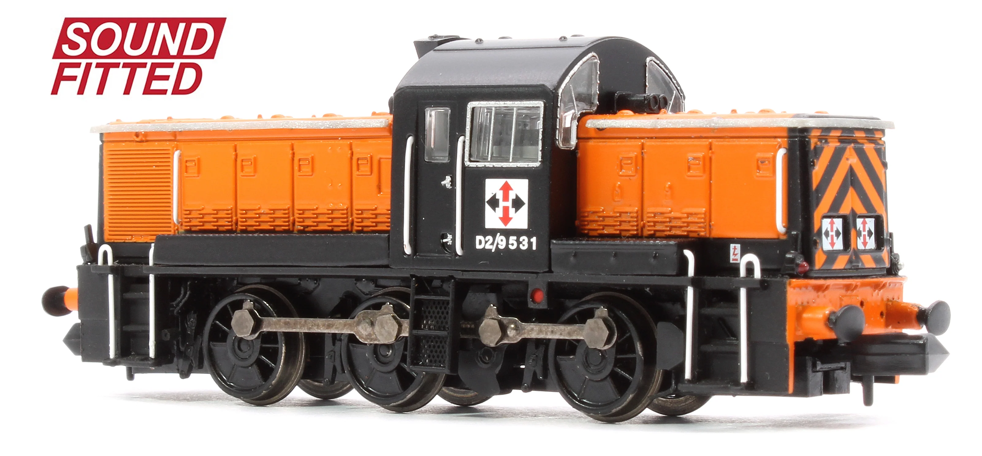 372-954SF Class 14 D2/9531 NCB British Oak Orange & Black Diesel Locomotive - DCC Sound - Image 4