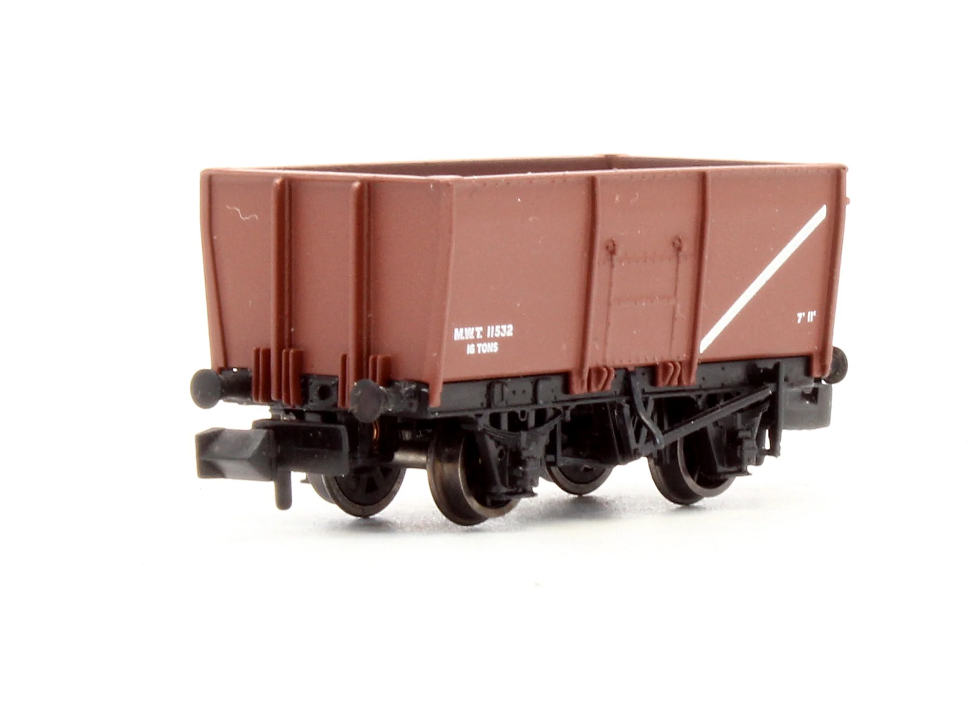 Pre-Owned 377-451 16 Ton Slope Sided Mineral Wagon Riveted Side Door MWT Brown '11532' - Image 2