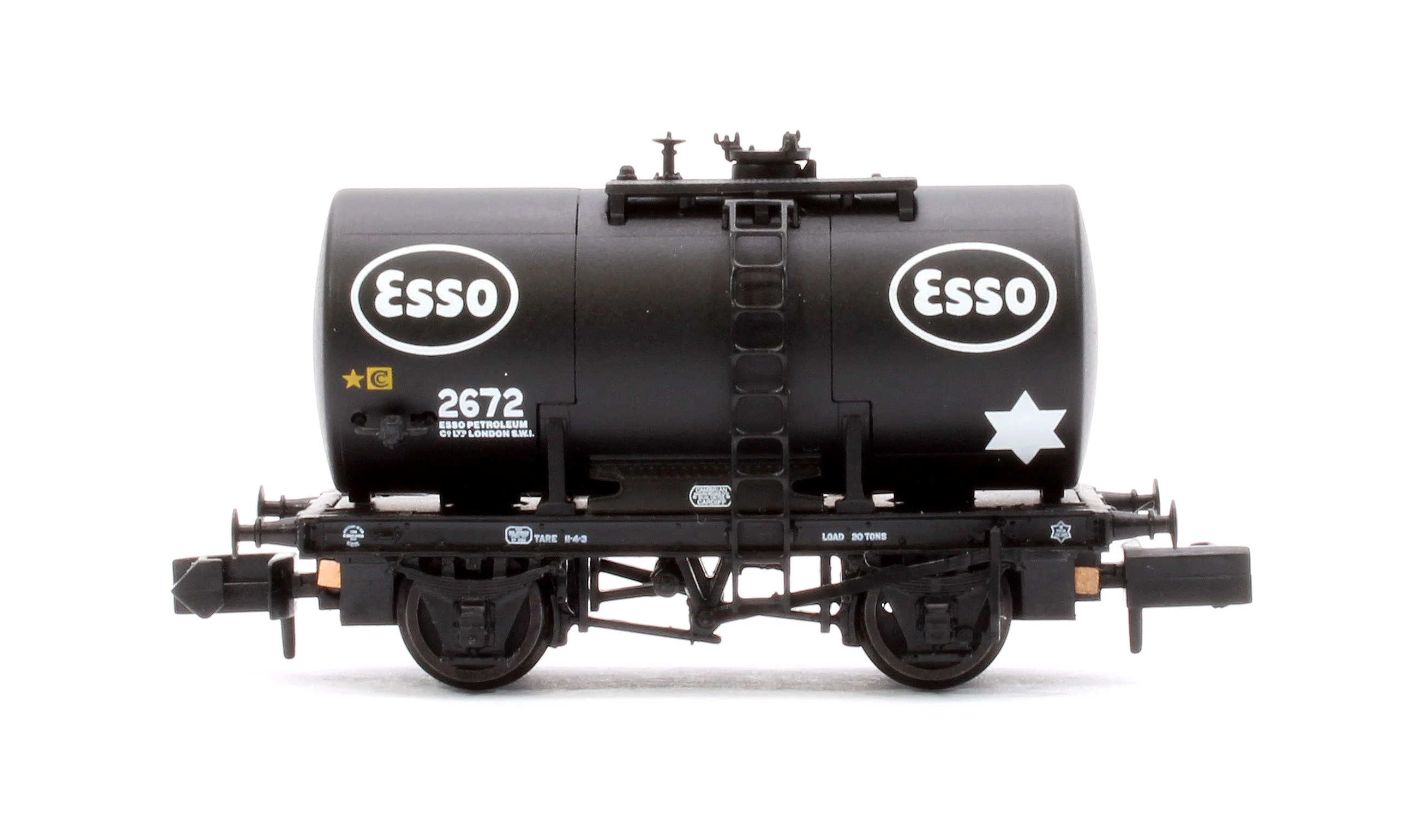 378-005 20T Anchor-Mounted Tank Wagon 'Esso' Black No. 2672 - Image 2