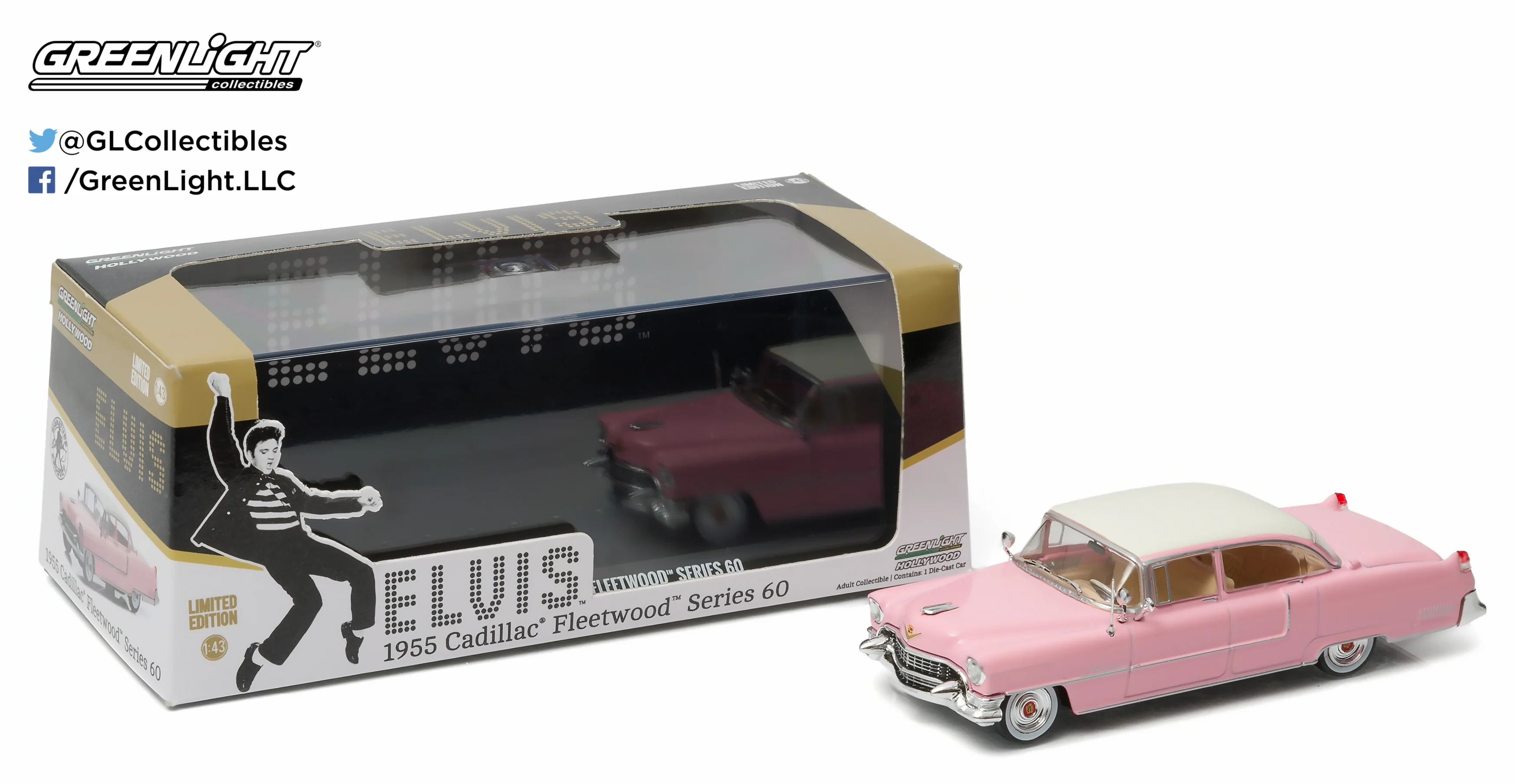 GL86491 Elvis Presley 1955 Pink Cadillac Fleetwood Series 60