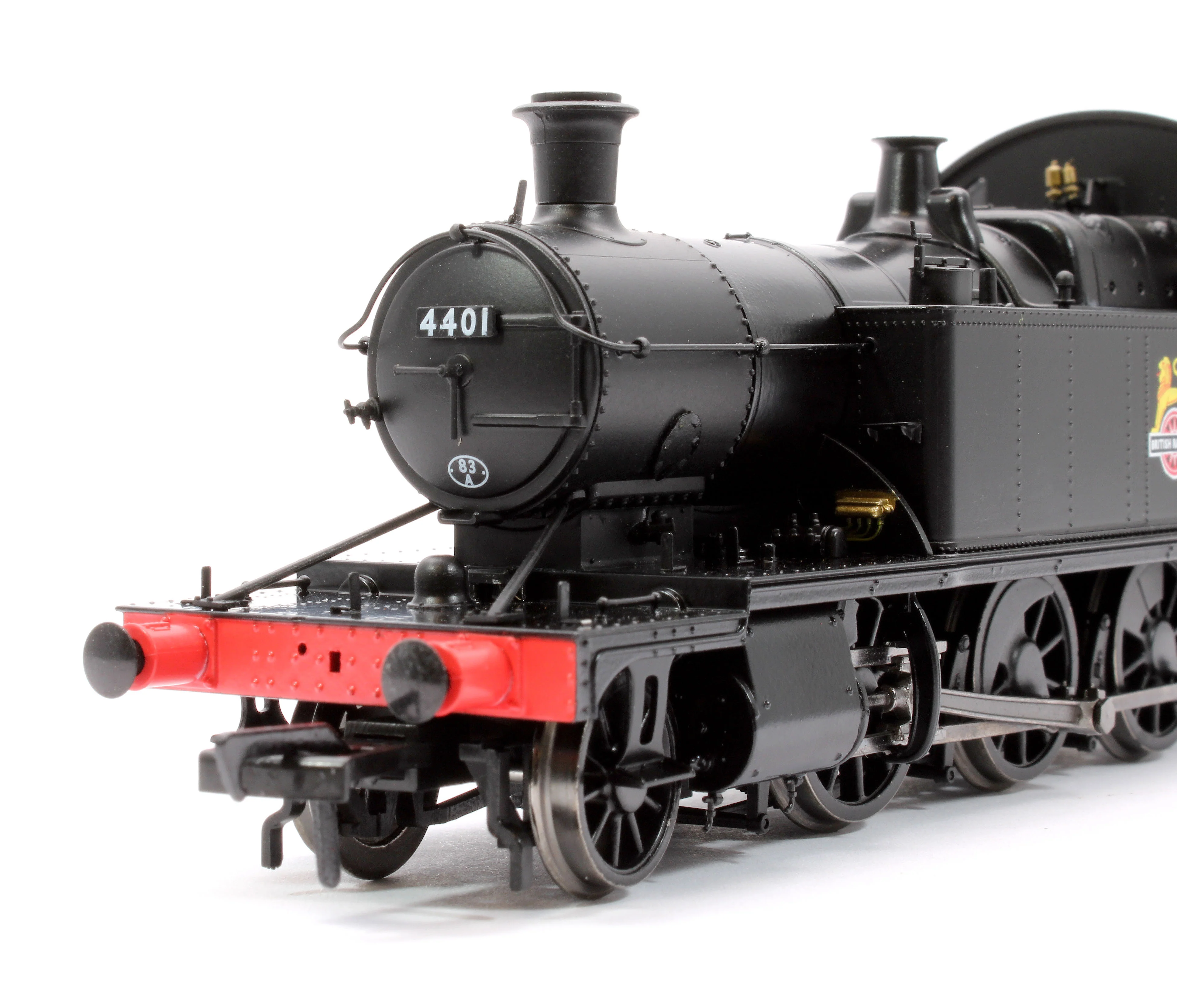 951008 GWR 44XX ‘Small Prairie’ BR Early Crest Plain Black No.4401 2-6-2T Steam Locomotive - Image 7