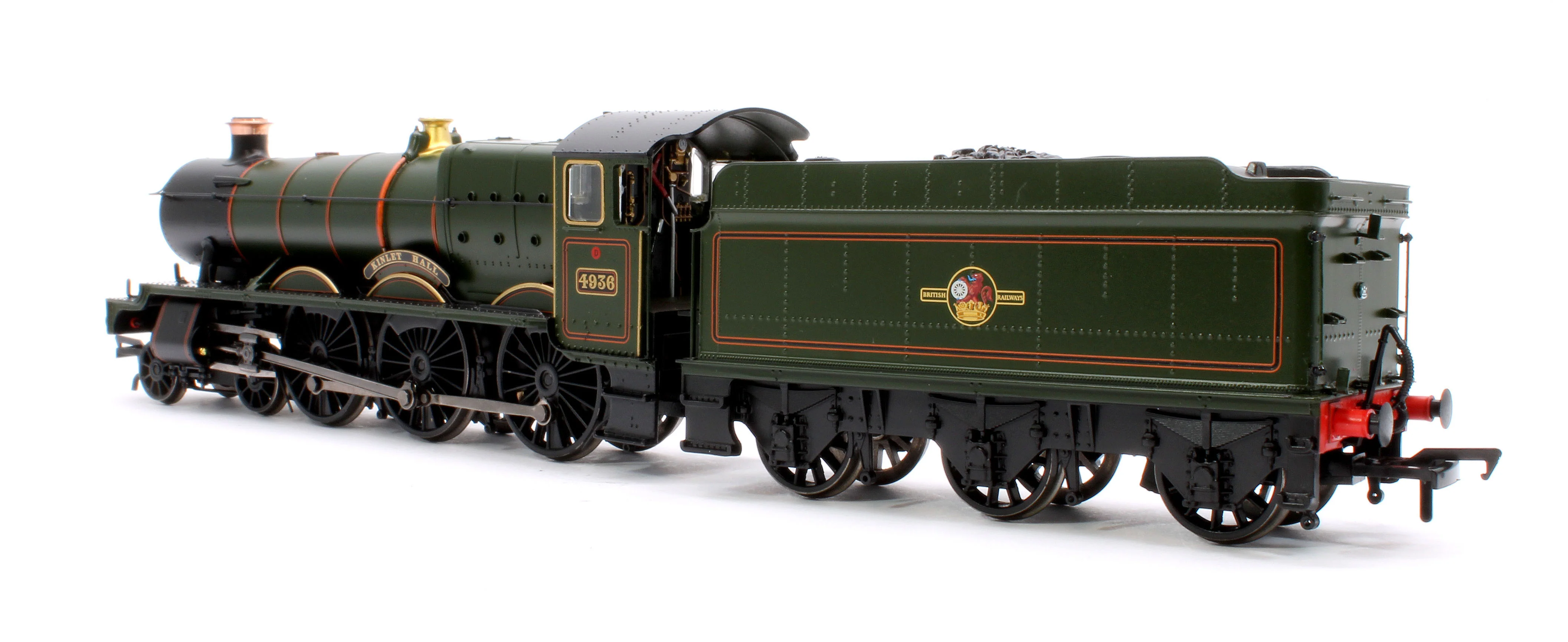 32-008 GWR 49XX 'Hall' 4936 'Kinlet Hall' BR Lined Green (Late Crest) Steam Locomotive - Image 2