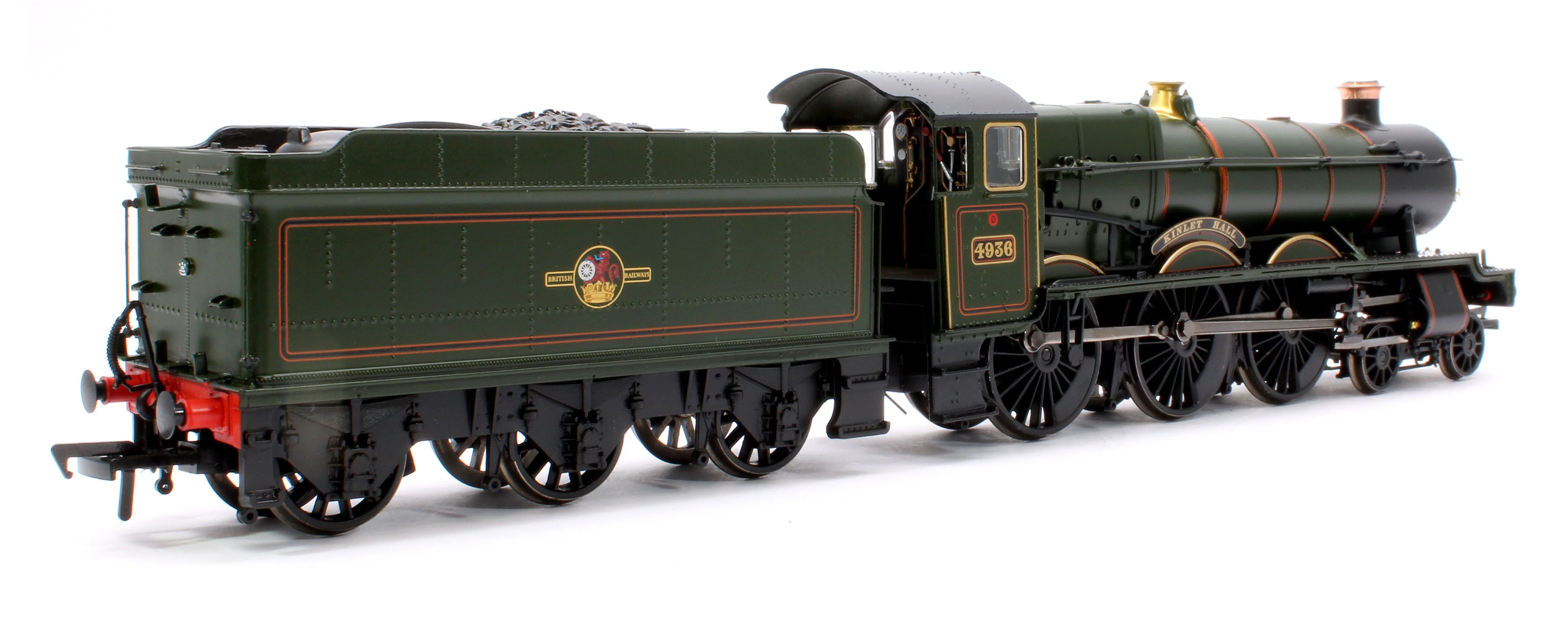 32-008 GWR 49XX 'Hall' 4936 'Kinlet Hall' BR Lined Green (Late Crest) Steam Locomotive - Image 3