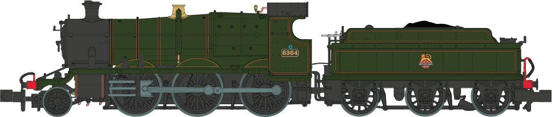 2S-043-005D GWR Churchward Built 63xx 2-6-0 Mogul 6364 BR Green, Early Crest - DCC Fitted - Image 2