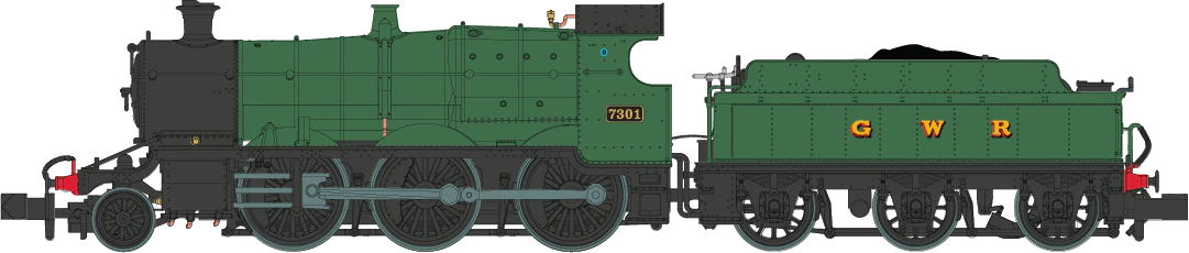 2S-043-003 GWR Churchward Built 63xx 2-6-0 Mogul 7301 'GWR' Green - Image 2