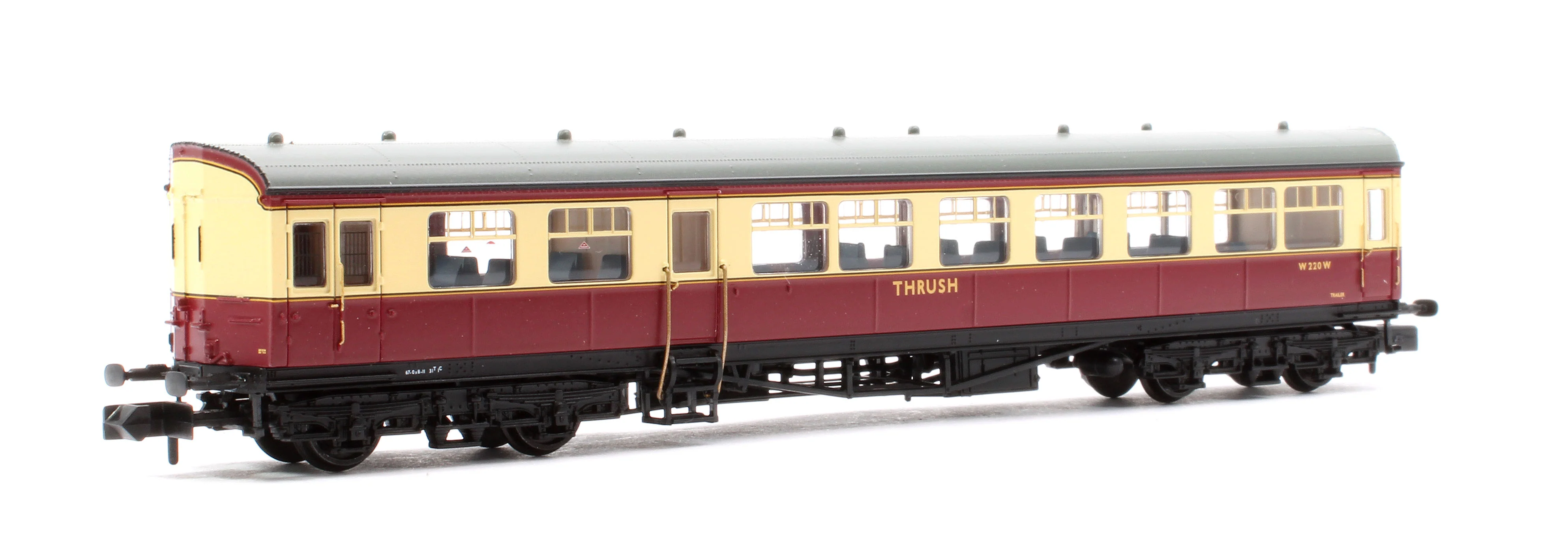 374-610A GWR Hawksworth Auto-Trailer 'Thrush' BR Crimson & Cream W220W - Image 3