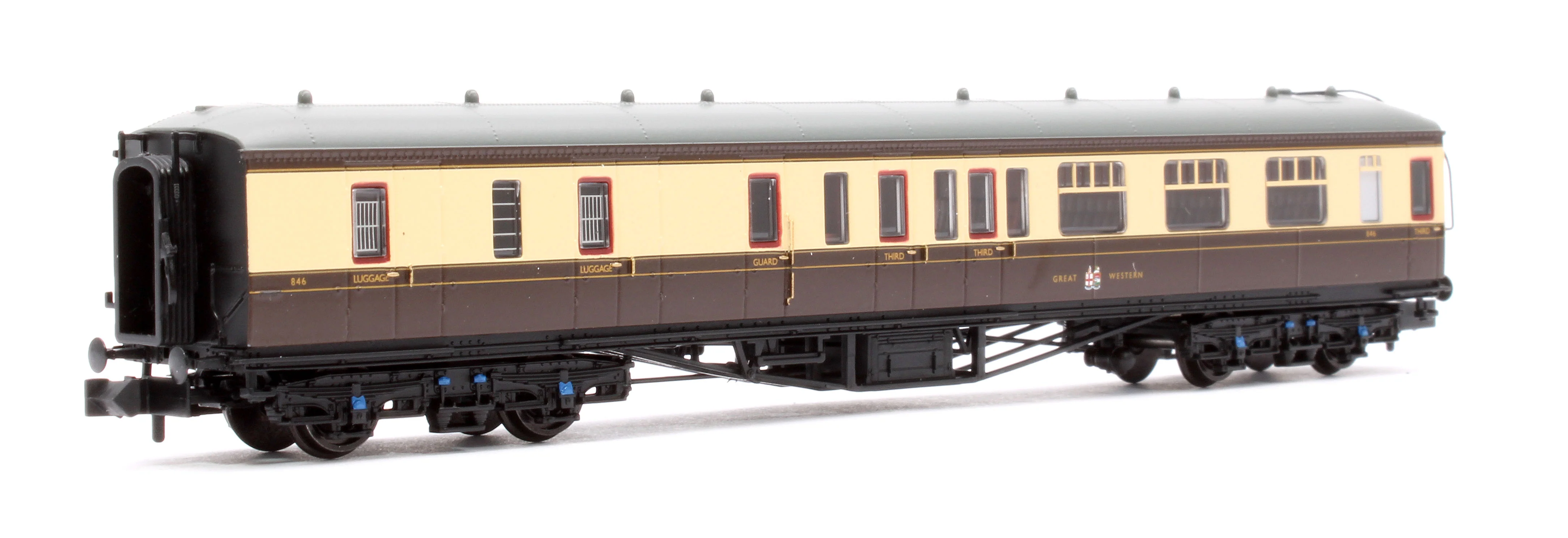 374-511B GWR Hawksworth Brake Third Corridor GWR Chocolate & Cream No.846