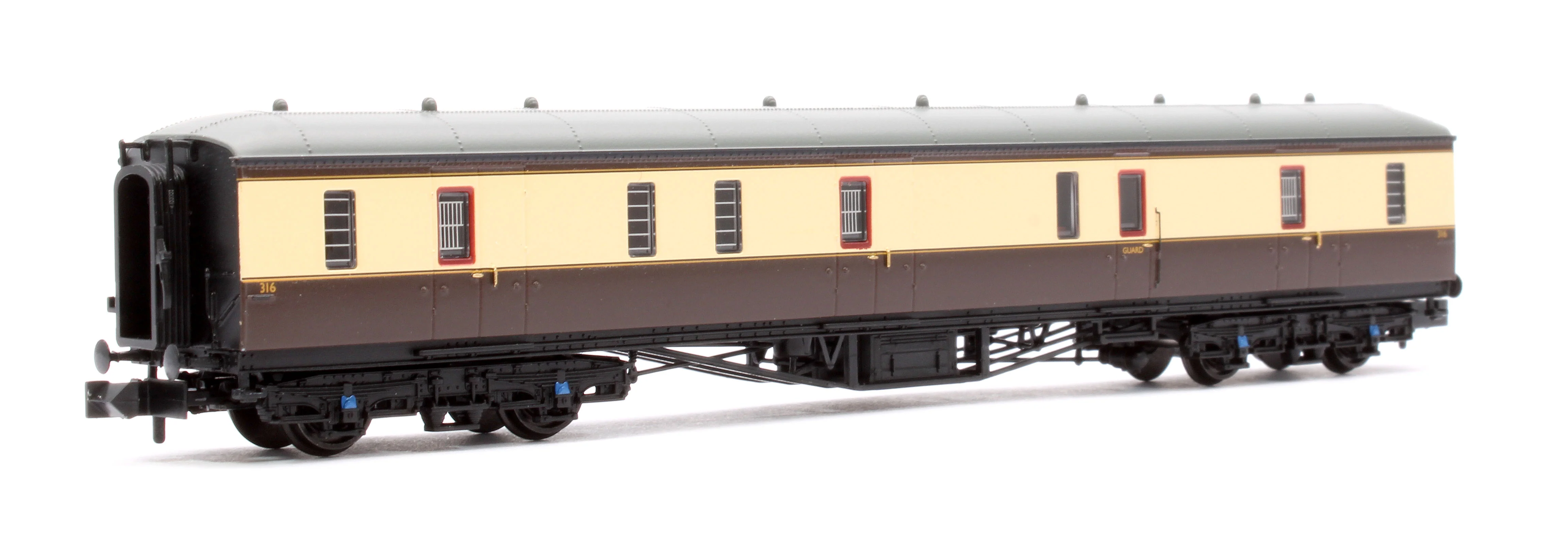 374-590 GWR Hawksworth Full Brake GWR Chocolate & Cream No.316