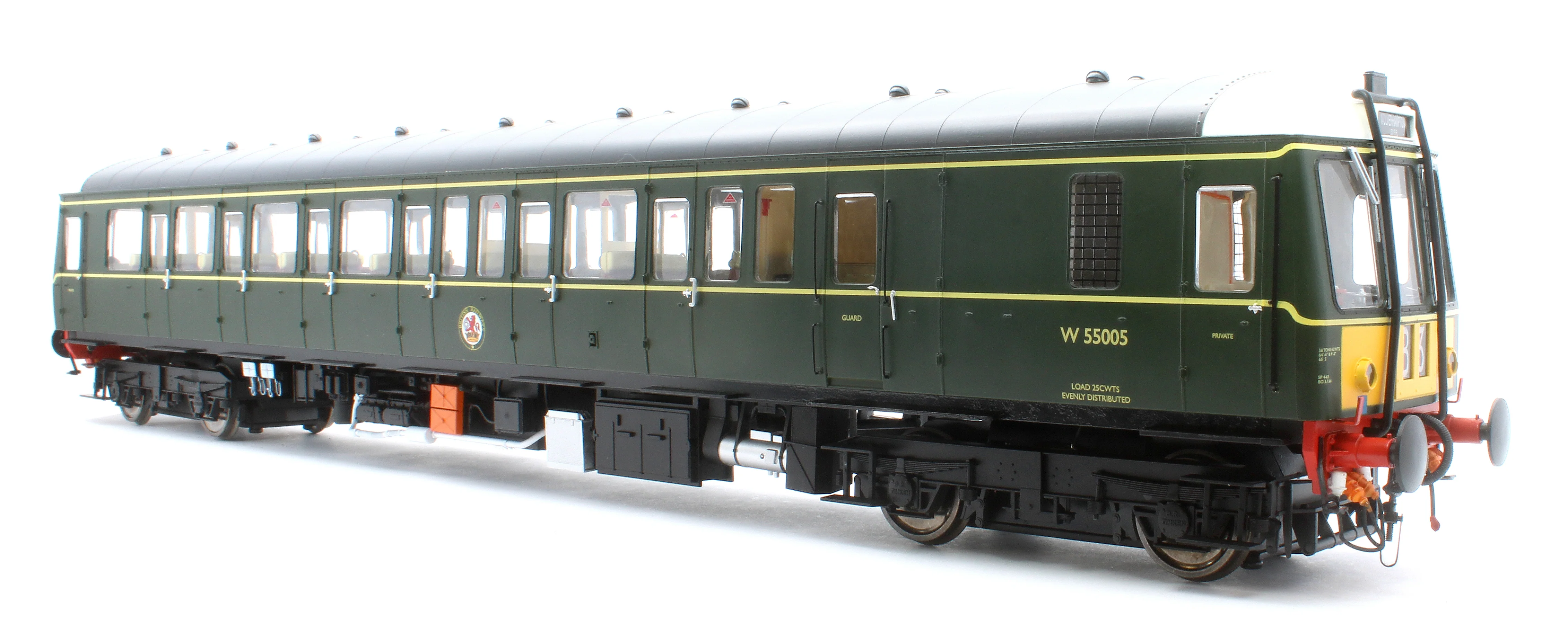 1221 Class 122 BR Green (Small Yellow Panel) Single Car DMU W55005 - Image 2