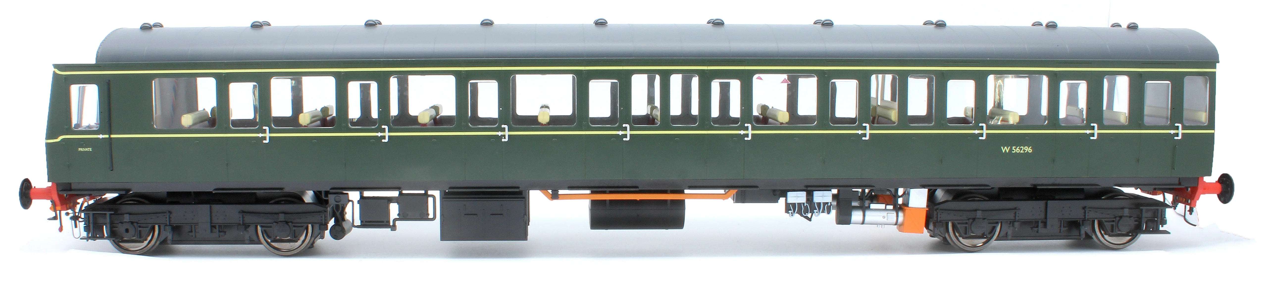 1251 Class 150 BR Green (Small Yellow Panel) Unpowered DMU Trailer Car W56296 - Image 5
