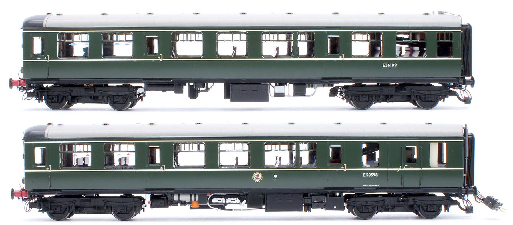 1452 Class 104 2 Car DMU E50598/E56189 BR Green Small Yellow Panels