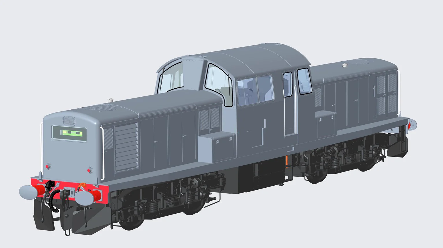 1753 Class 17 Clayton BR green D8607 (small yellow panel) Diesel Locomotive - Weathered - Image 2