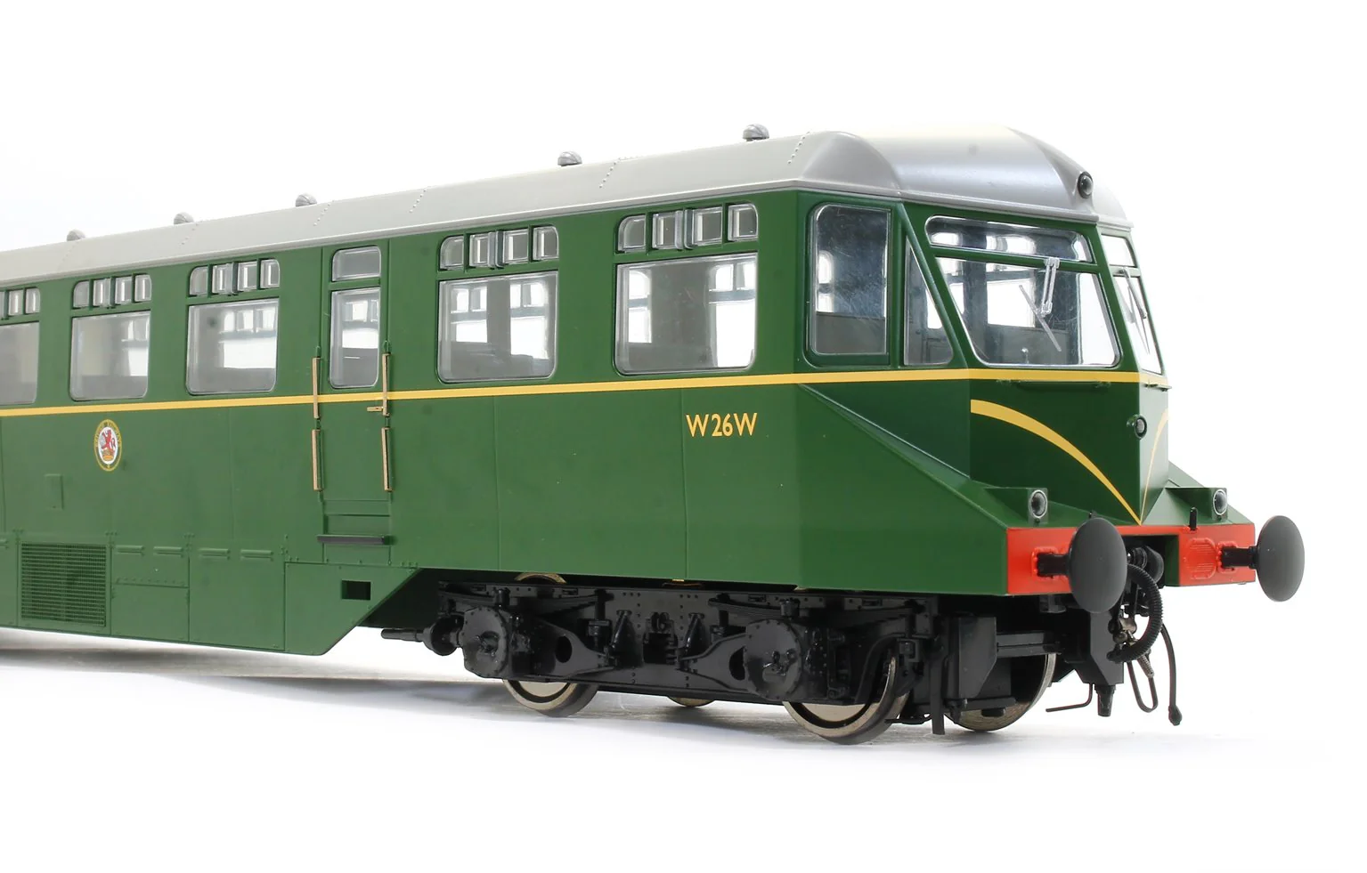 1905 GWR AEC ‘Razor Edge' Railcar BR green with speed whiskers (dark grey roof) No.W26W Diesel Locomotive - Image 7