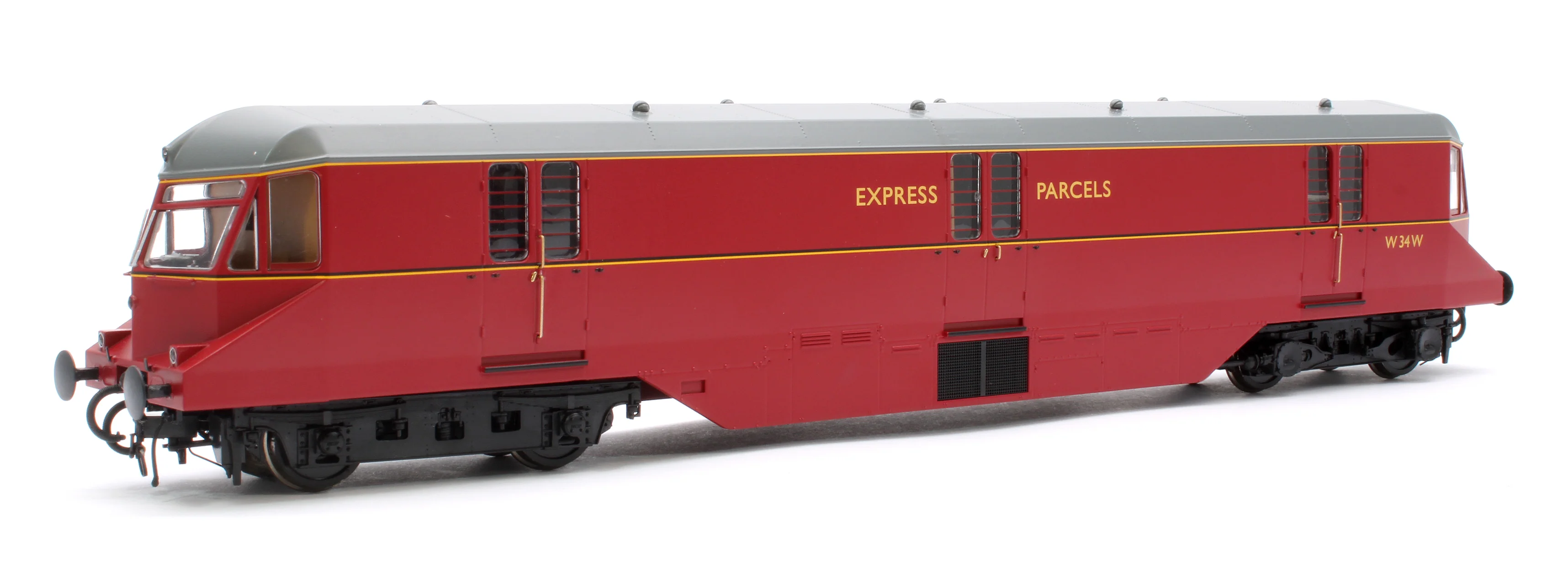 19431 GWR Parcels Railcar BR ‘Express Parcels’ Crimson No. W34W (Grey Roof) Diesel Locomotive