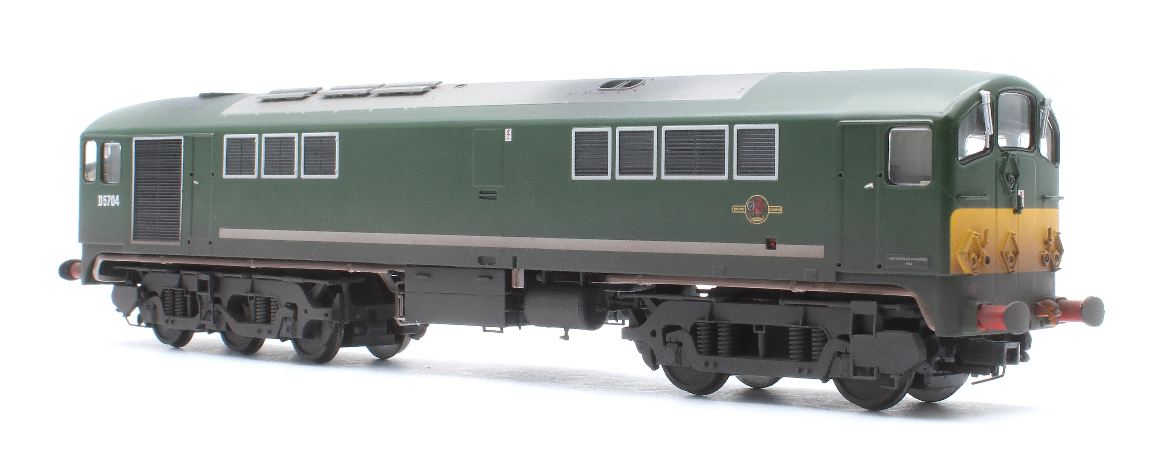28183 Class 28 Co-Bo BR Green Small Yellow Panels D5704 Diesel Locomotive - DCC Sound & Weathered - Image 4