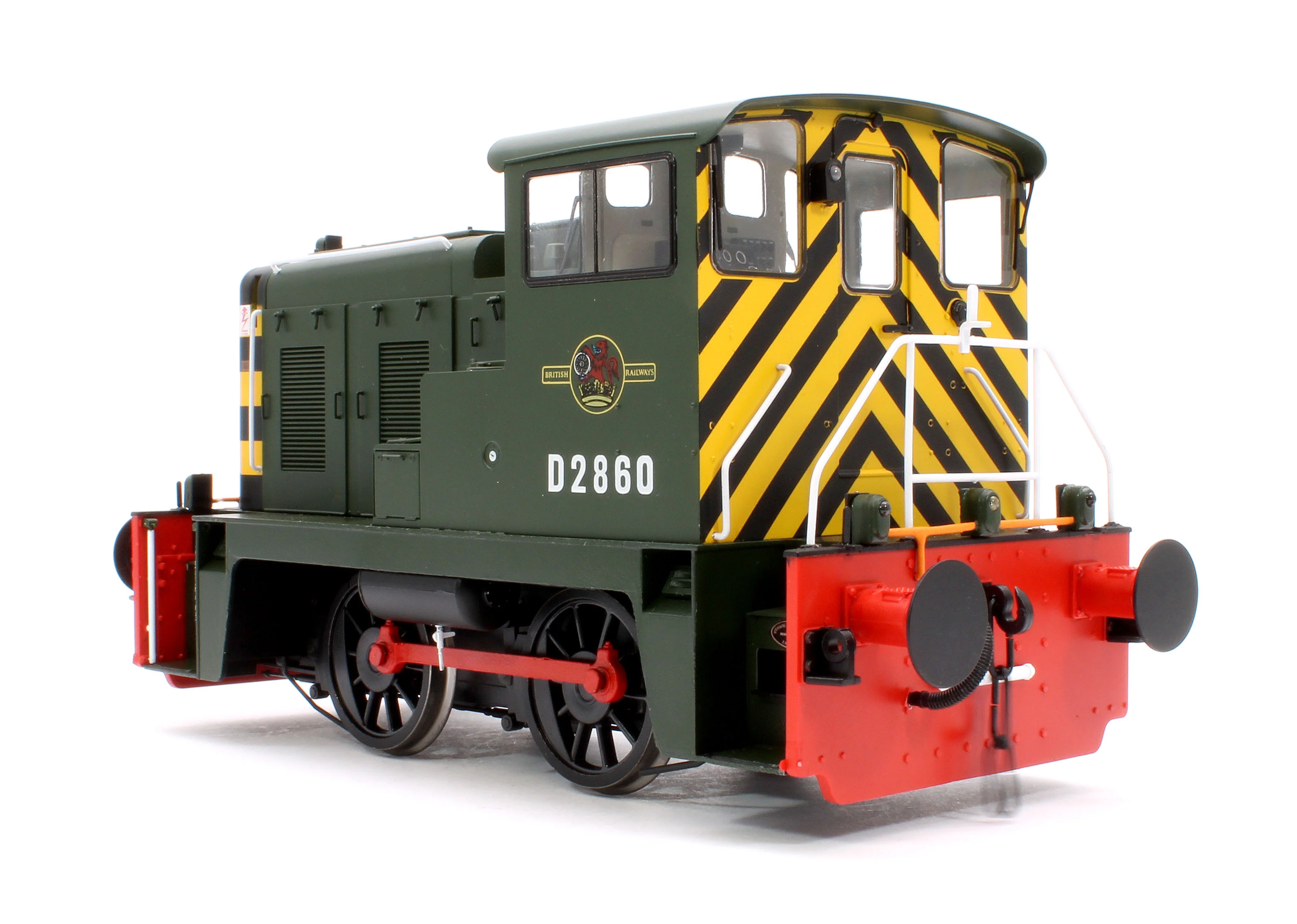 2871 Class 02 BR Green D2860 (Wasp Stripes) Diesel Locomotive - Image 2