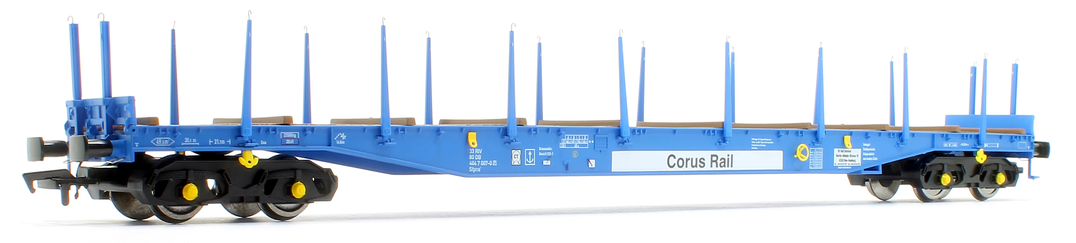 5105 IGA Cargowaggon bogie flat in Corus Rail blue 4647 - Image 2