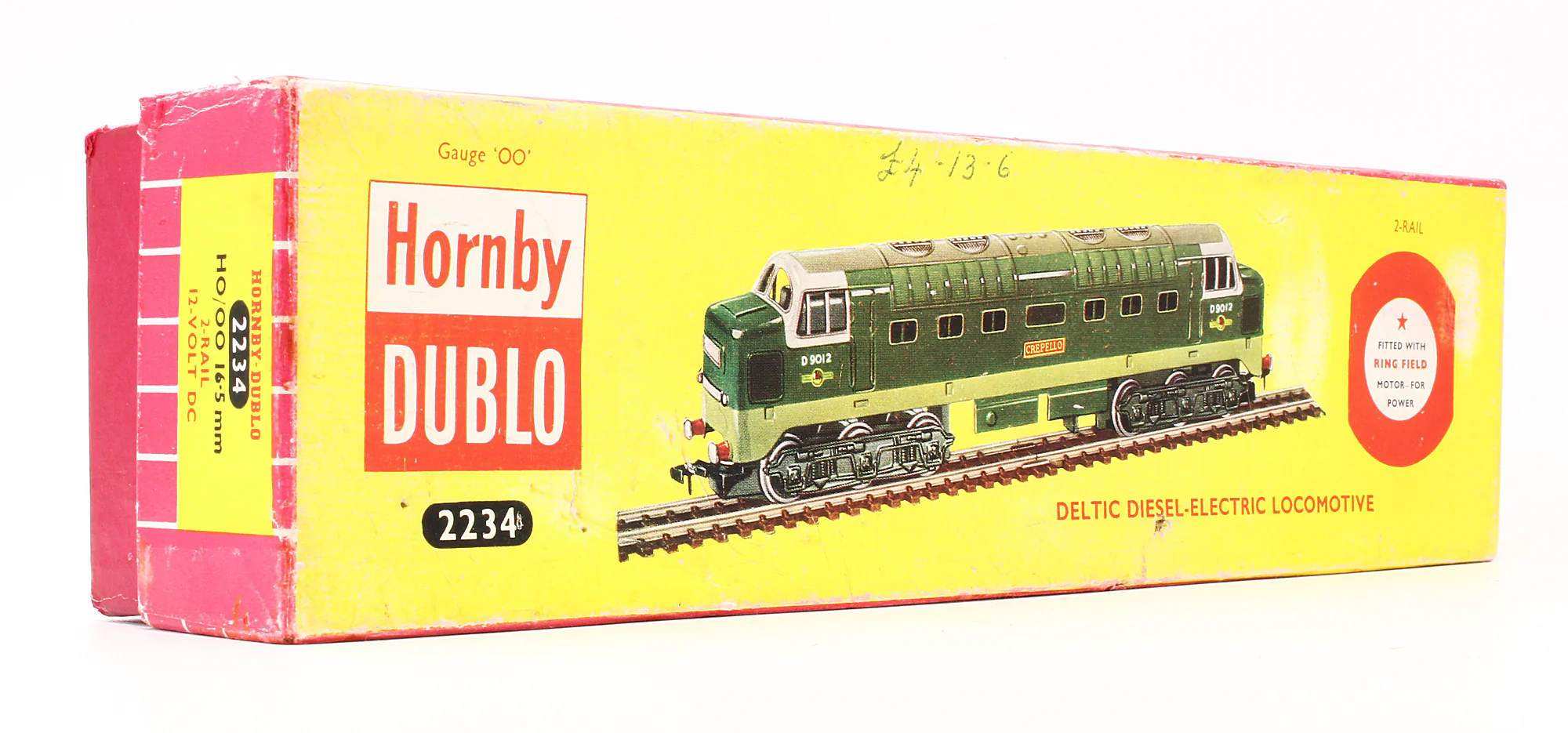 Pre-Owned 2234 BR Two Tone Green Deltic 'Crepello' D9012 Diesel Locomotive - 2 Rail - Image 6