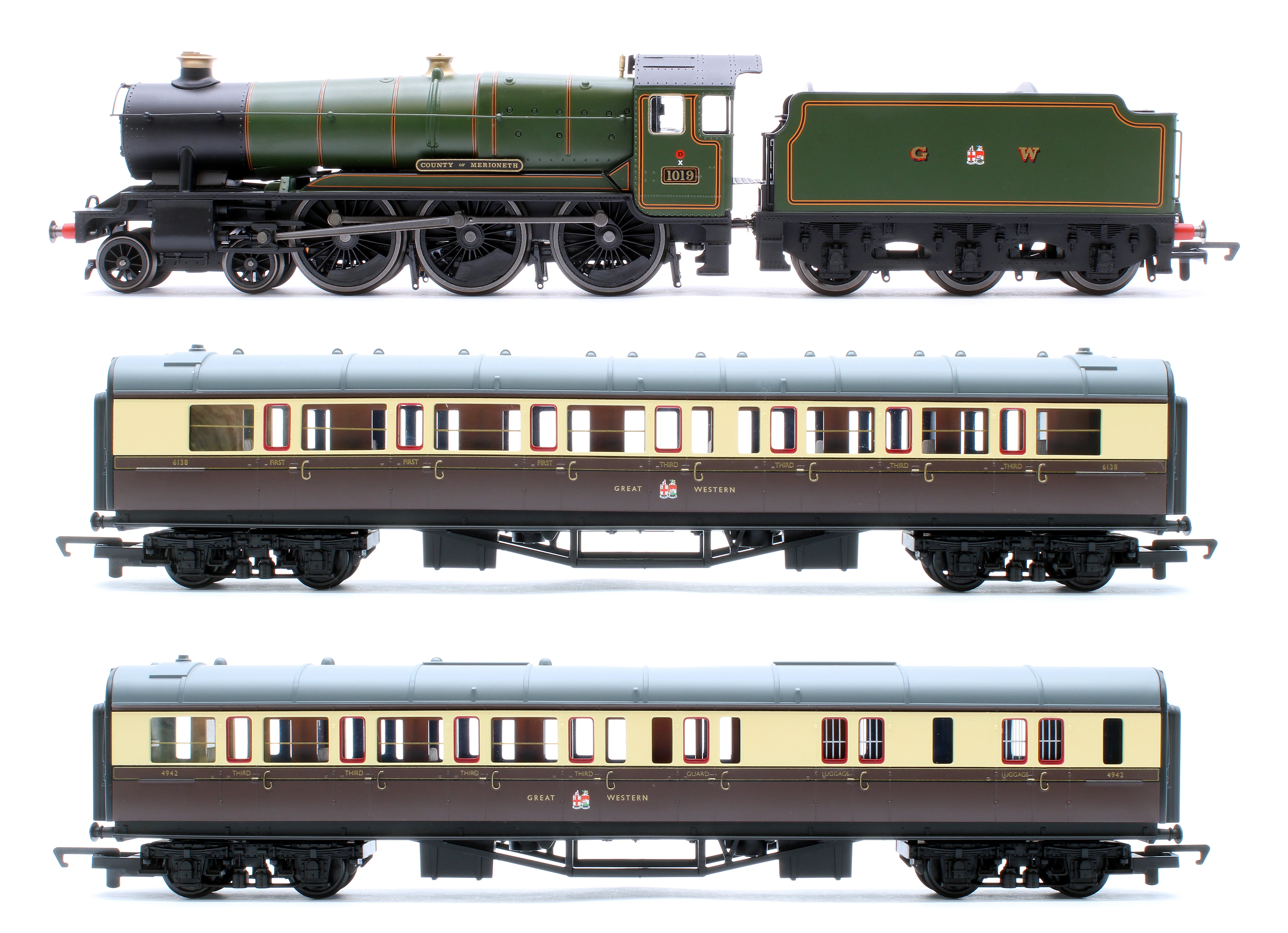 R30376 RailRoad Class 1000 GWR 'County of Merioneth' Train Pack