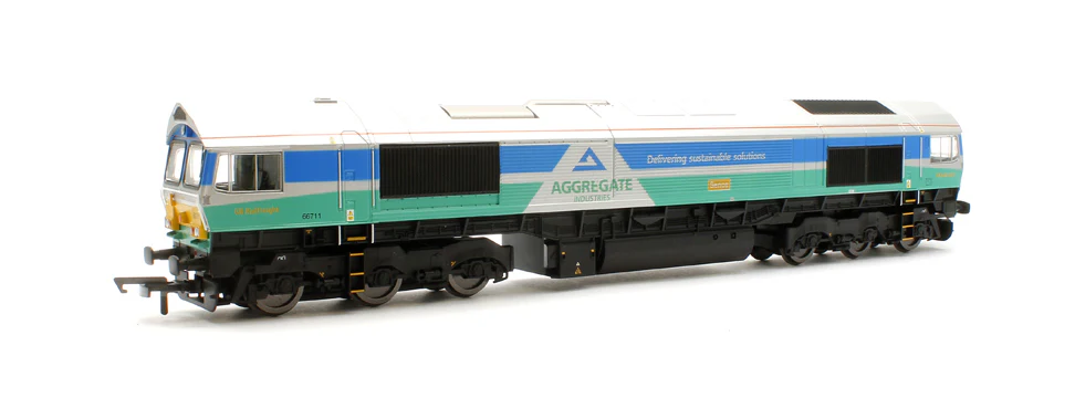 R30428 RailRoad Plus Aggregates Class 66 Sence No.66711 Diesel Locomotive