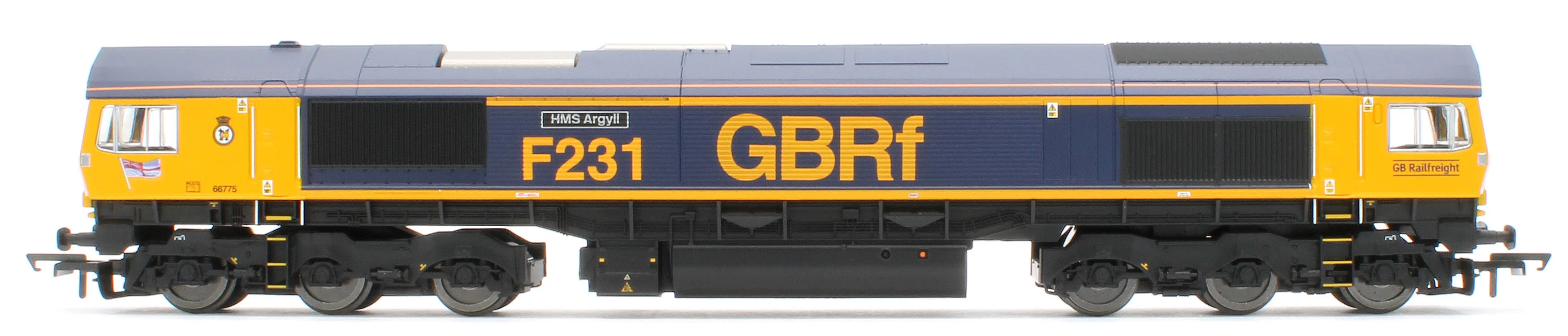 R30534TXS RailRoad GBRf Class 66 HMS Argyll 66775 Diesel Locomotive - DCC Sound - Image 2