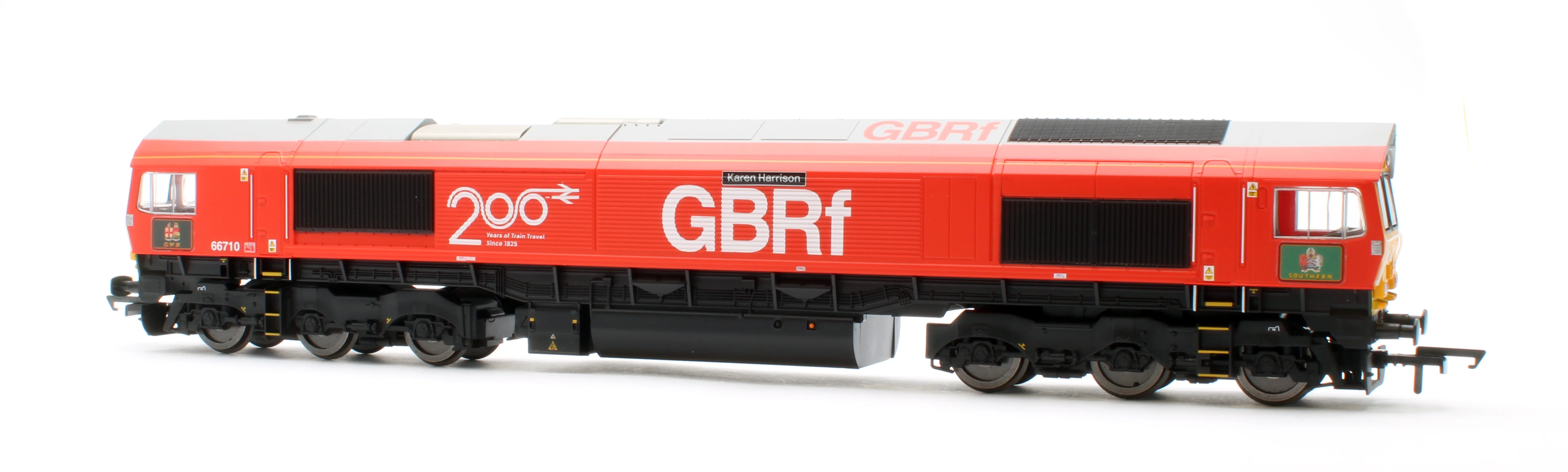 R30549 RailRoad Plus GBRf Class 66 Railway 200 'Karen Harrison' 66710 Diesel Locomotive - Image 5