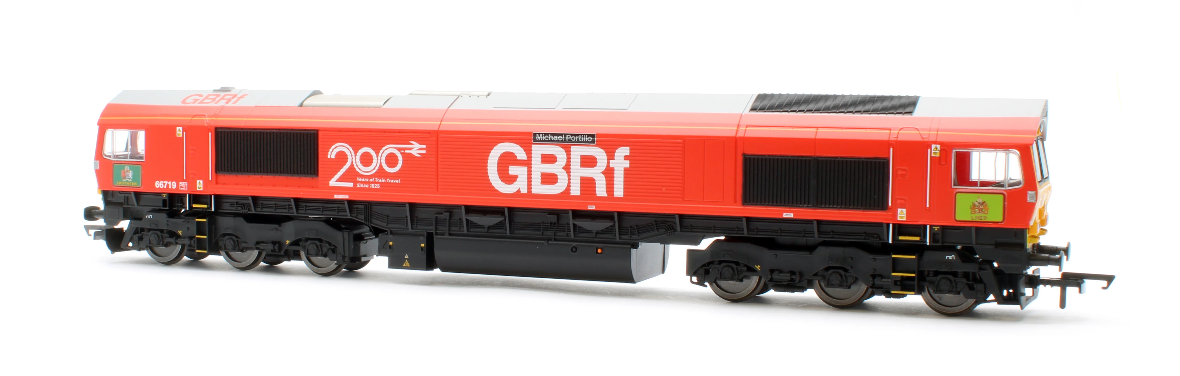 R30550 RailRoad Plus GBRf Class 66 Railway 200 'Michael Portillo' 66719 Diesel Locomotive - Image 5