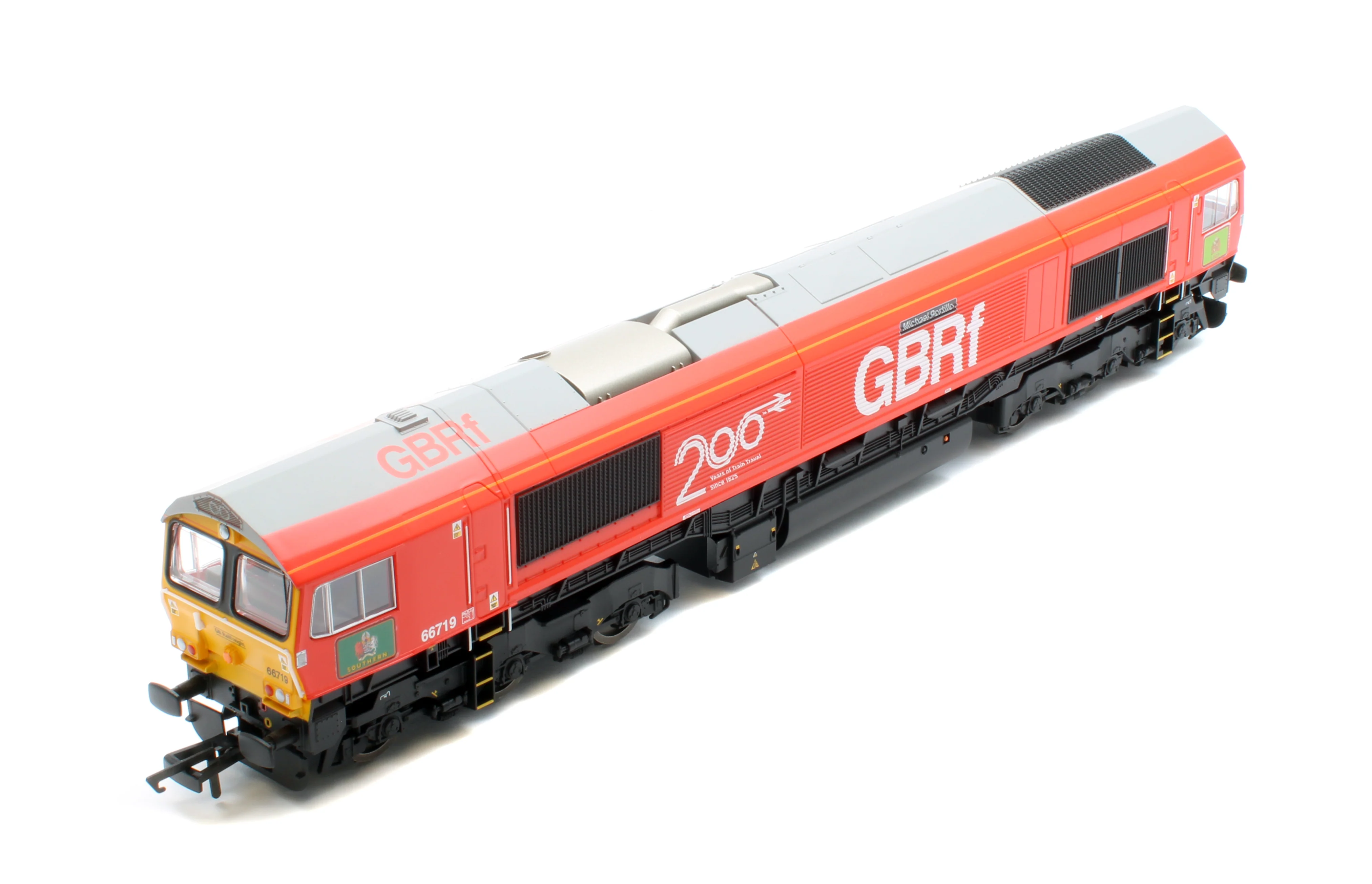 R30550 RailRoad Plus GBRf Class 66 Railway 200 'Michael Portillo' 66719 Diesel Locomotive - Image 9