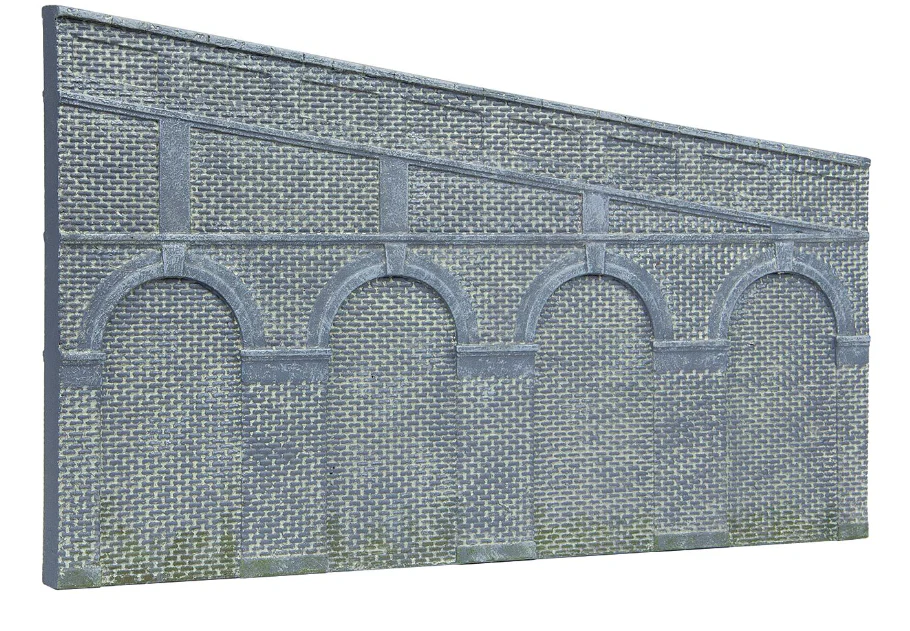 R7375 Skaledale High Stepped Arched Retaining Walls x2 (Engineers Blue Brick) - Image 2