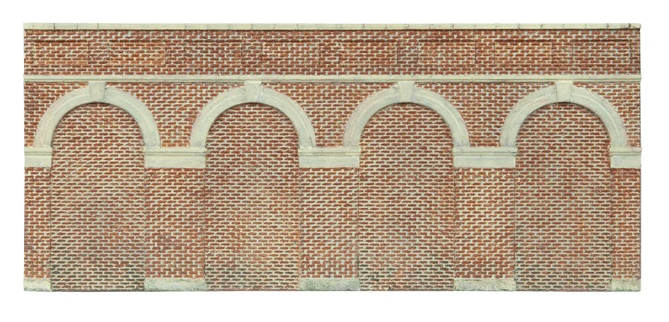 R7384 Skaledale Mid Level Arched Retaining Walls x2 (Red Brick)