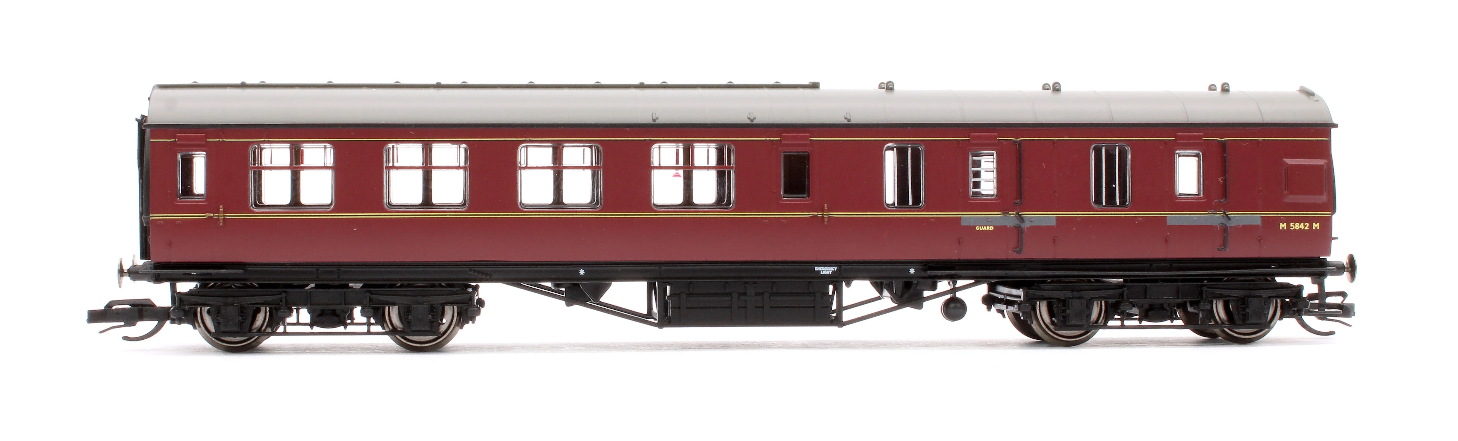 TT4034 LMS Period III 57' Brake Third Coach BR Maroon M5842M - Image 2